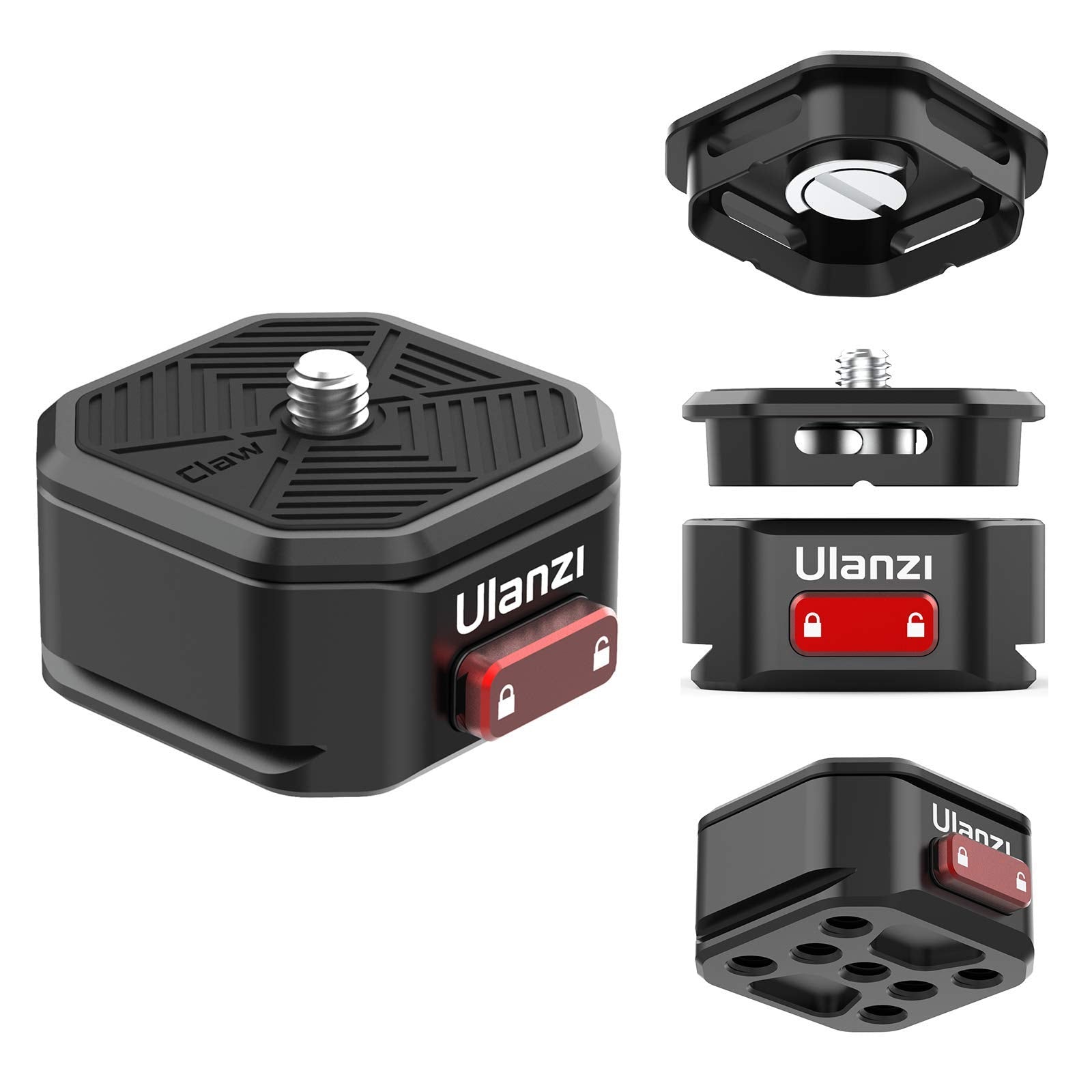 Upgrade Ulanzi Claw Quick Release Qr Plate Kit, Quick Release Plate Rapid Connect Adapter For Dslr/Mirrorless Cameras, Tripod, M