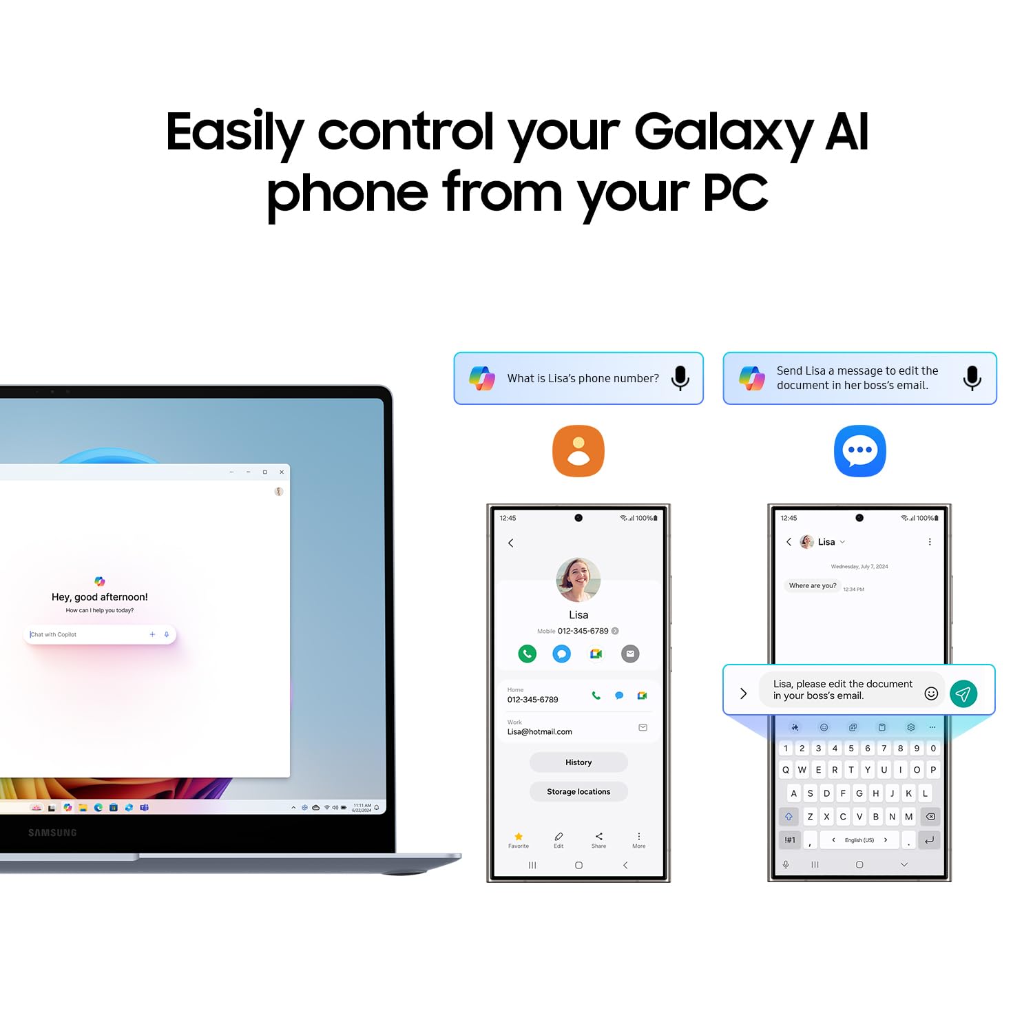 Samsung 15    Galaxy Ai Book4 Edge Pc Laptop Computer, Snapdragon X Plus Processor, Live Captions, Fhd Led Anti-Glare Display, L