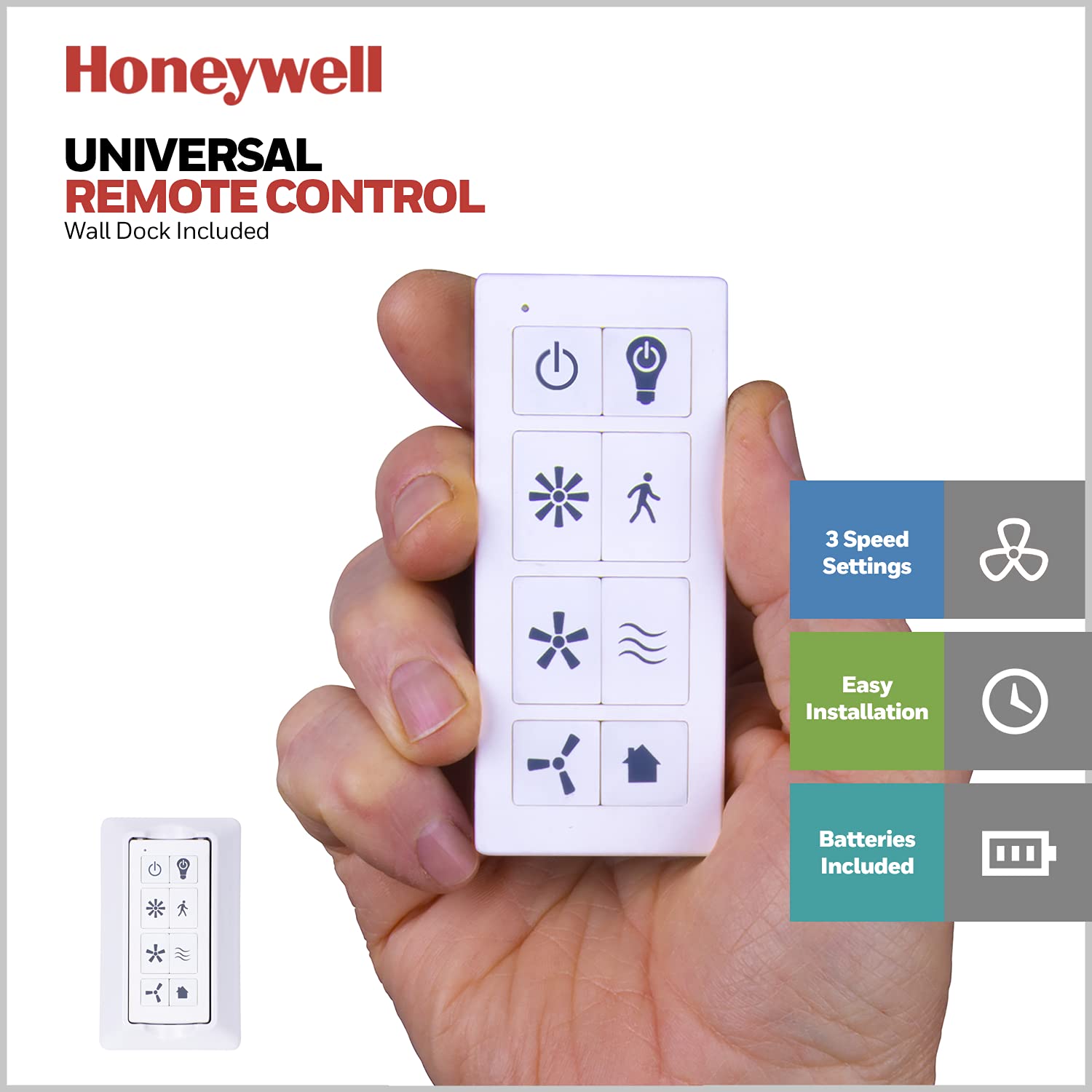 Honeywell Ceiling Fans Kaliza, 56 Inch Indoor Modern Led Ceiling Fan With Light And Remote Control, Dual Mounting Options, 6 Bla