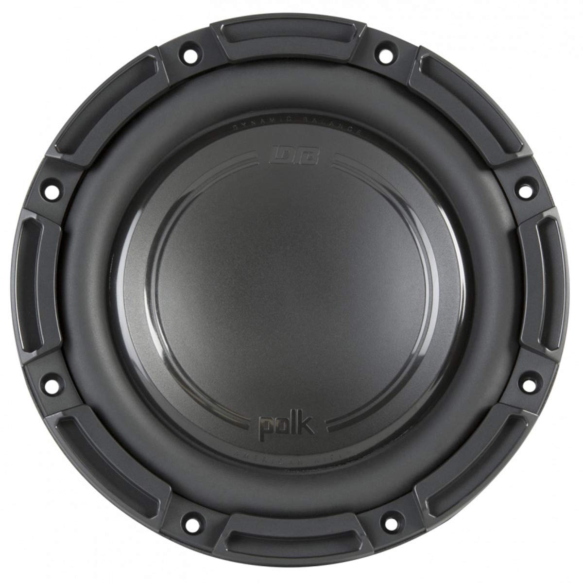 Polk Audio DB842 DVC - DB+ Series 8 Shallow Subwoofer for Marine/Car Sound System, 30Hz-200Hz Frequency Response, Dual 4-Ohm Voi
