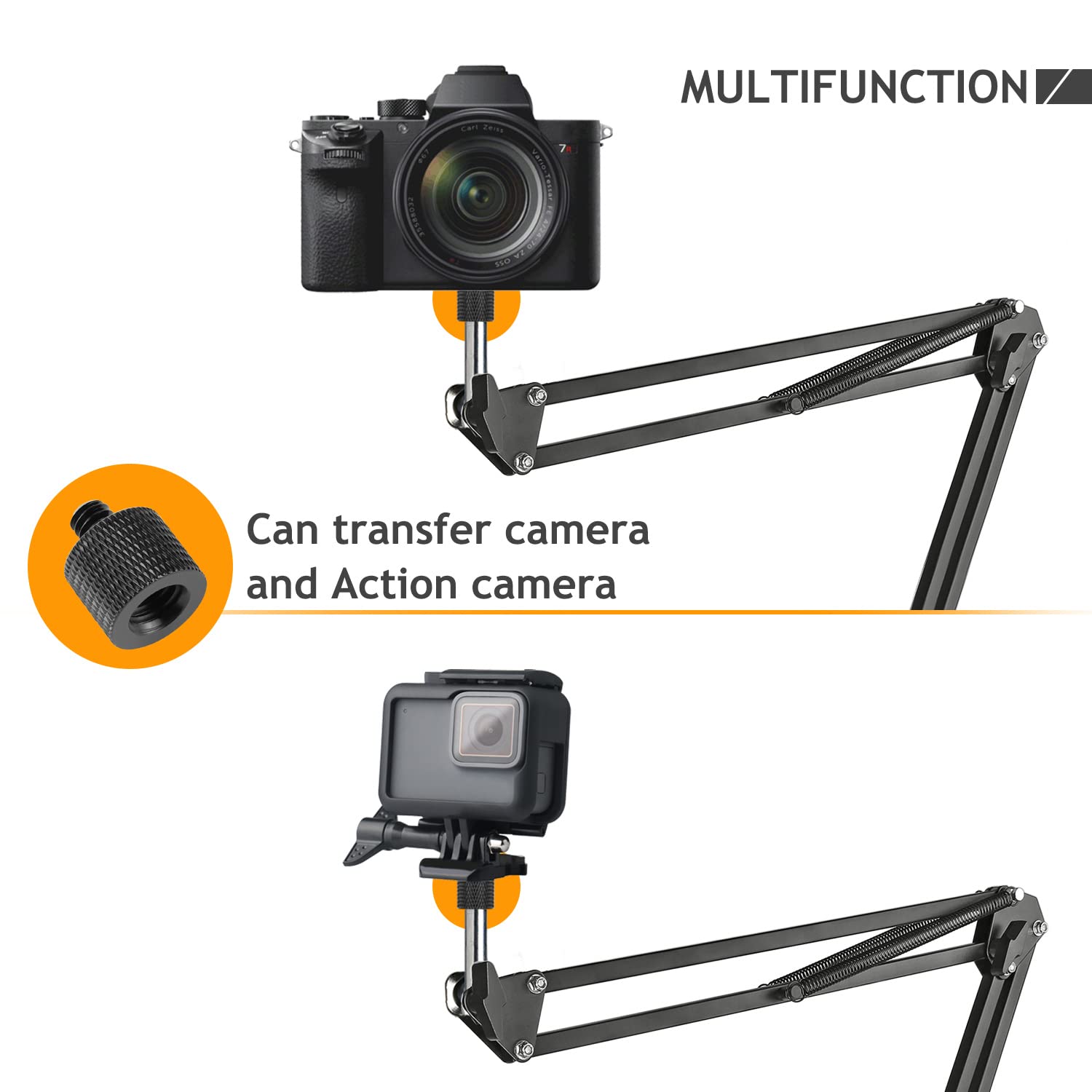 Frgyee 1/4 To 3/8 Adapter And 3/8 To 1/4 Adapter Male To Female Camera Screw Tripod Adapter For Camera Tripod, Mount, Monitor