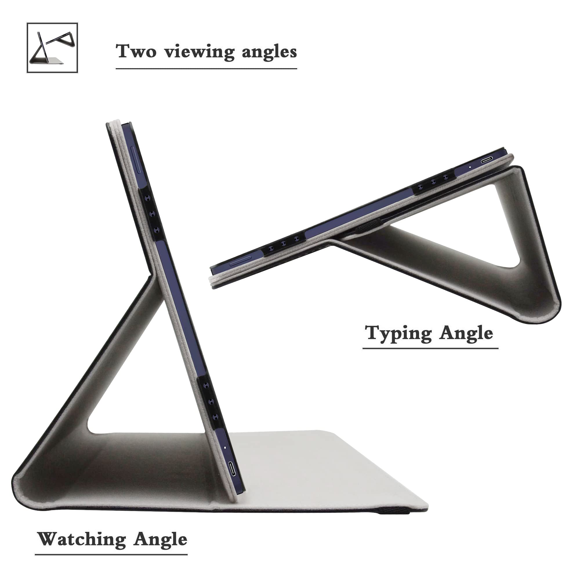 Bige For Lenovo Ideapad Duet 5 Chromebook 13.3 Case,Pu Leather Folio 2-Folding Stand Cover For Lenovo Ideapad Duet 5 Chromebook