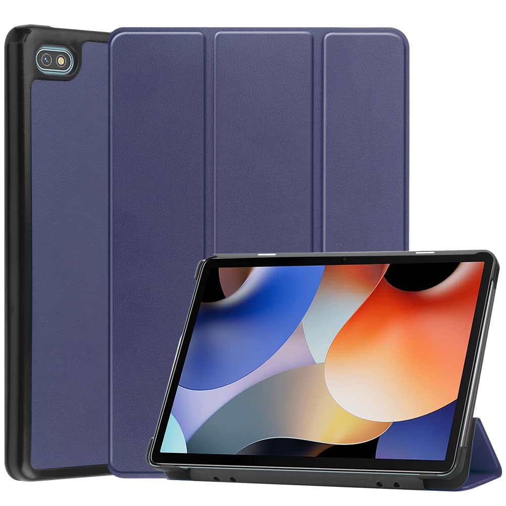 Kepuch Custer Case For Blackview Oscal Pad 10,Ultra Thin Pu Leather Hard Shell Cover For Blackview Oscal Pad 10   Blue