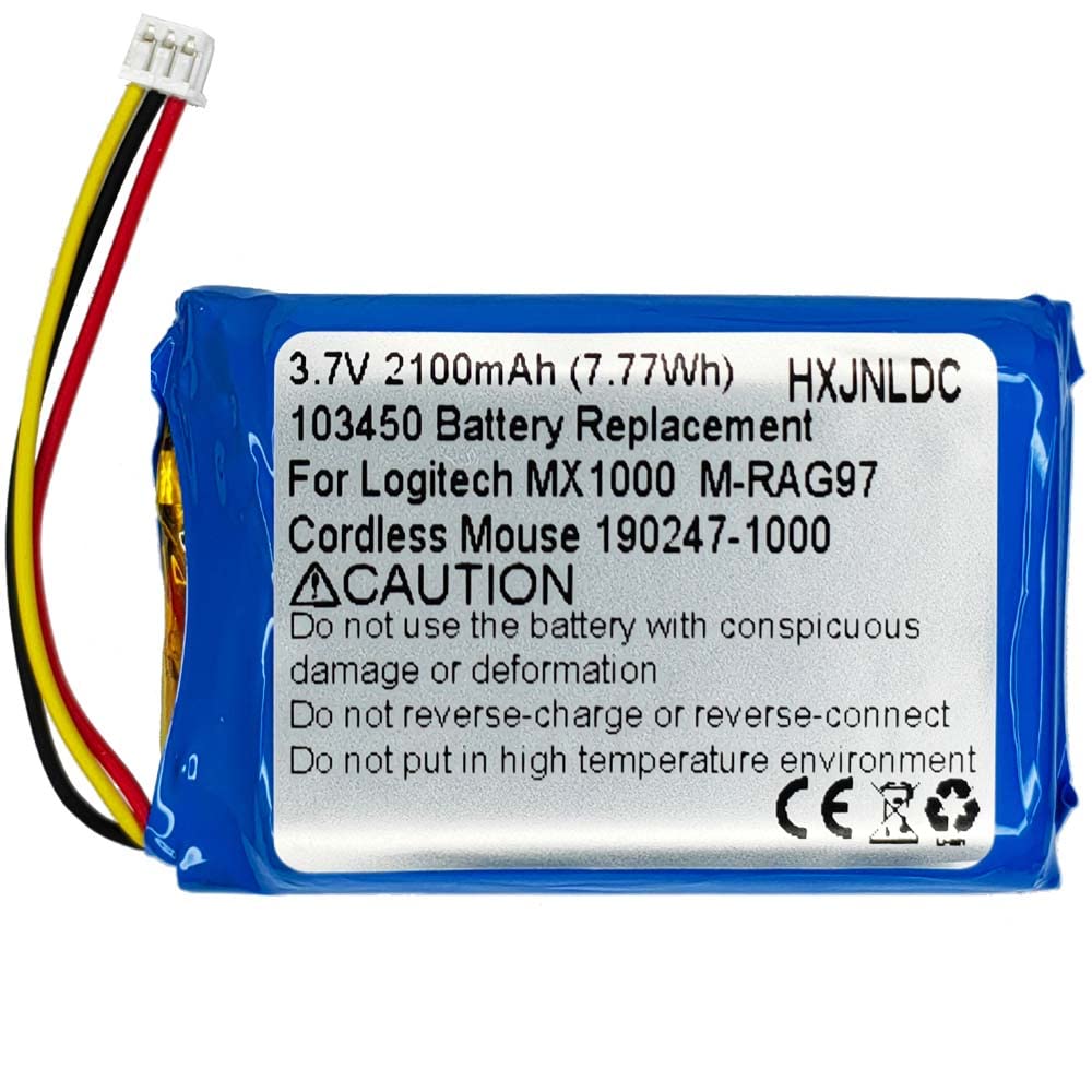 Hxjnldc Dc 3.7V 2100Mah Rechargeable Lithium Battery Replacement For Logitech Mx1000 Mx 1000 M Rag97 Wireless Bluetooth Mouse 19