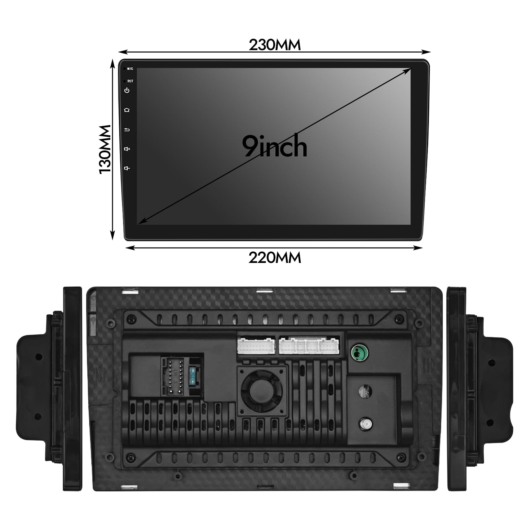 9Inch 2+32Gb Ips Full Touch Screen Android Car Radio Audio Video Stereo Player For 2Din Raido Model With Carplay Android Auto Wi