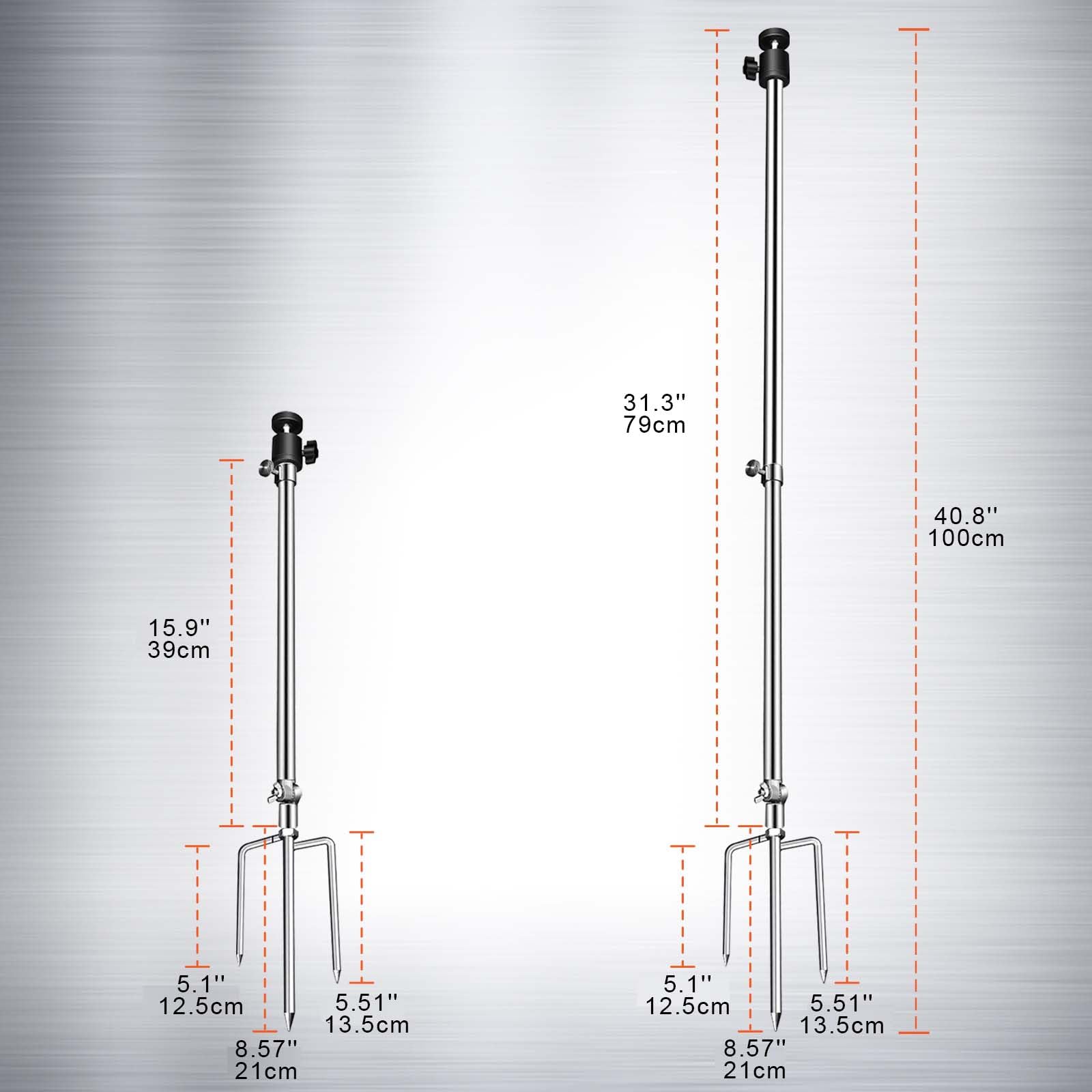 Adfitjo Game & Trail Camera Mount, Thickened Collapsible Multifunctional Stainless Steel Bracket, 360 Adjustable Universal Screw