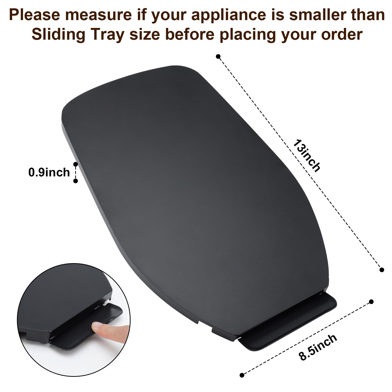 Sliding Tray For Kitchenaid Stand Mixer 4.5 5 Qt,Kitchen Appliance Slide Tray With Smooth Rolling Wheels, Metal Black Rolling Tr