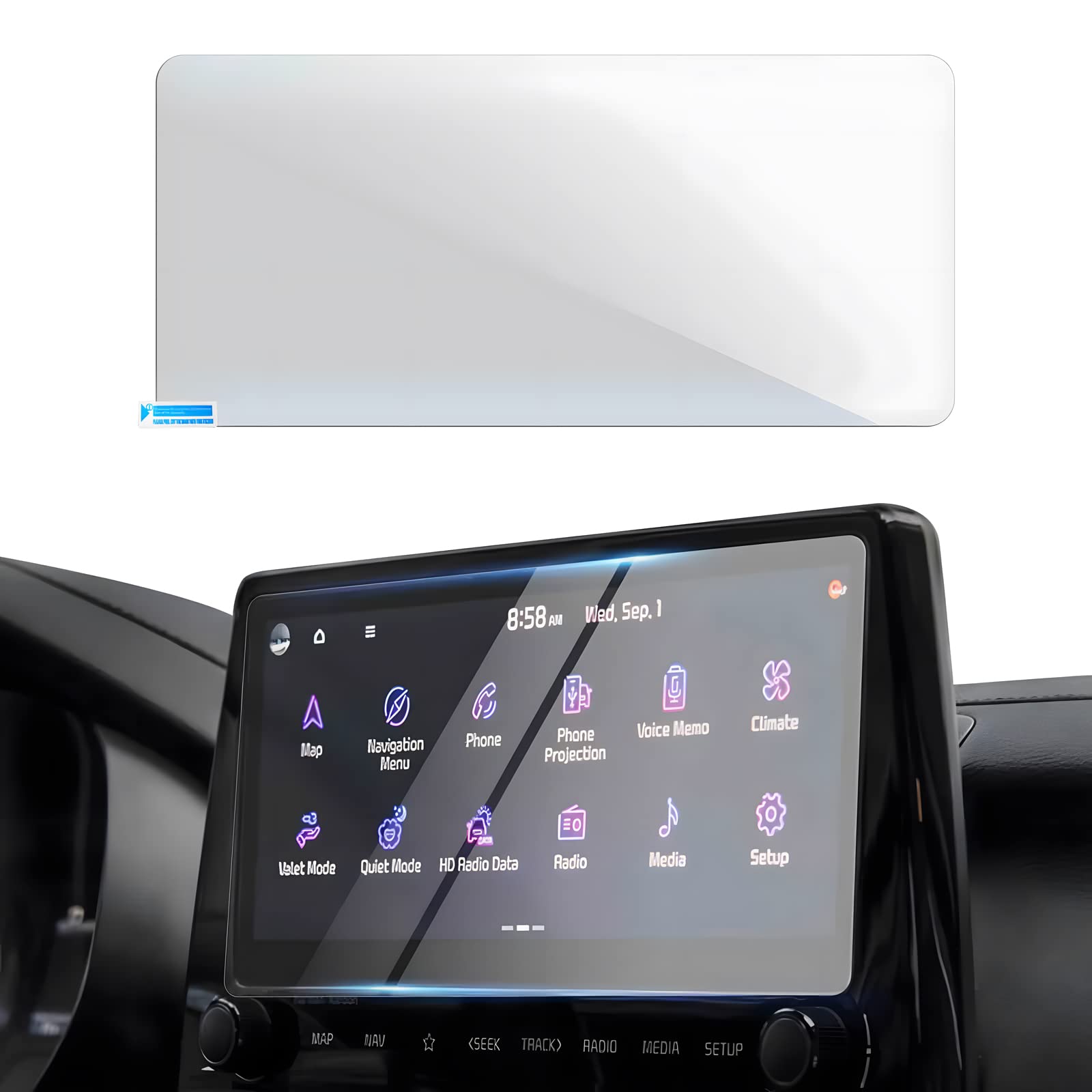 Autorder Screen Protector For 2022 2023 2024 Kia Forte Gt/Gt Line/Gt Manual Accessories 10.25 Inch Tempered Glass 9H Navigation