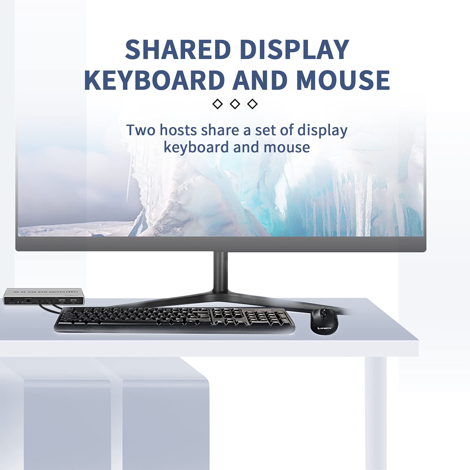 2 Port Displayport Kvm Switch 4K@60Hz, Bolaazul Dual-Port Displayport Dp 1.2 Kvm Switcher 2X1 4Kx2K@60Hz 2K(2560X1440)@144Hz Sup