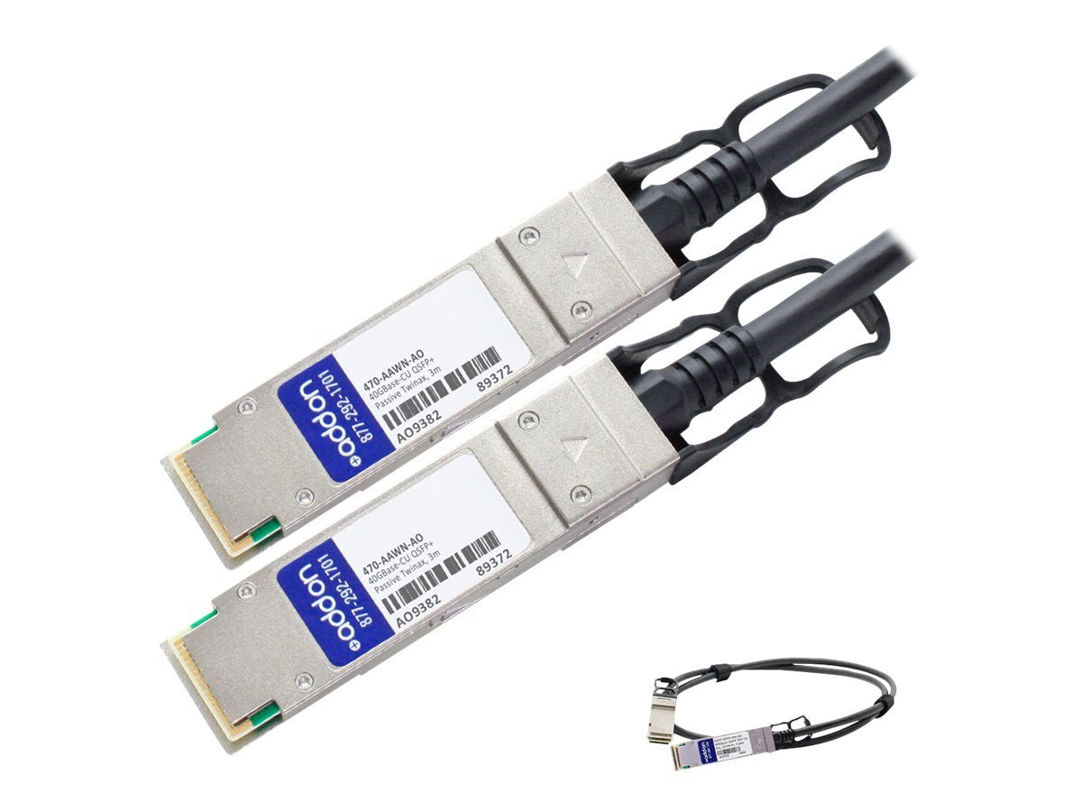 Addon Dell 470-Aawn Compatible Taa Compliant 40Gbase-Cu Qsfp+ To Qsfp+ Direct At