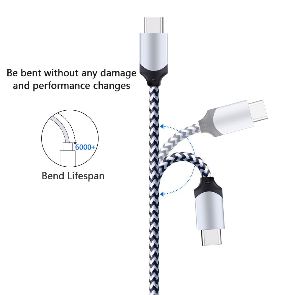 5Pack 6Ft Fast Usb Type C Cable Phone Charger Cord For Samsung Galaxy S25 S25+ Plus Ultra S24 S23 S22 S21 S20 Fe Ultra S10 S10+ S9 S8 Plus Note 20 Ultra 10 9 8 A51 A71 A53 A14 5G