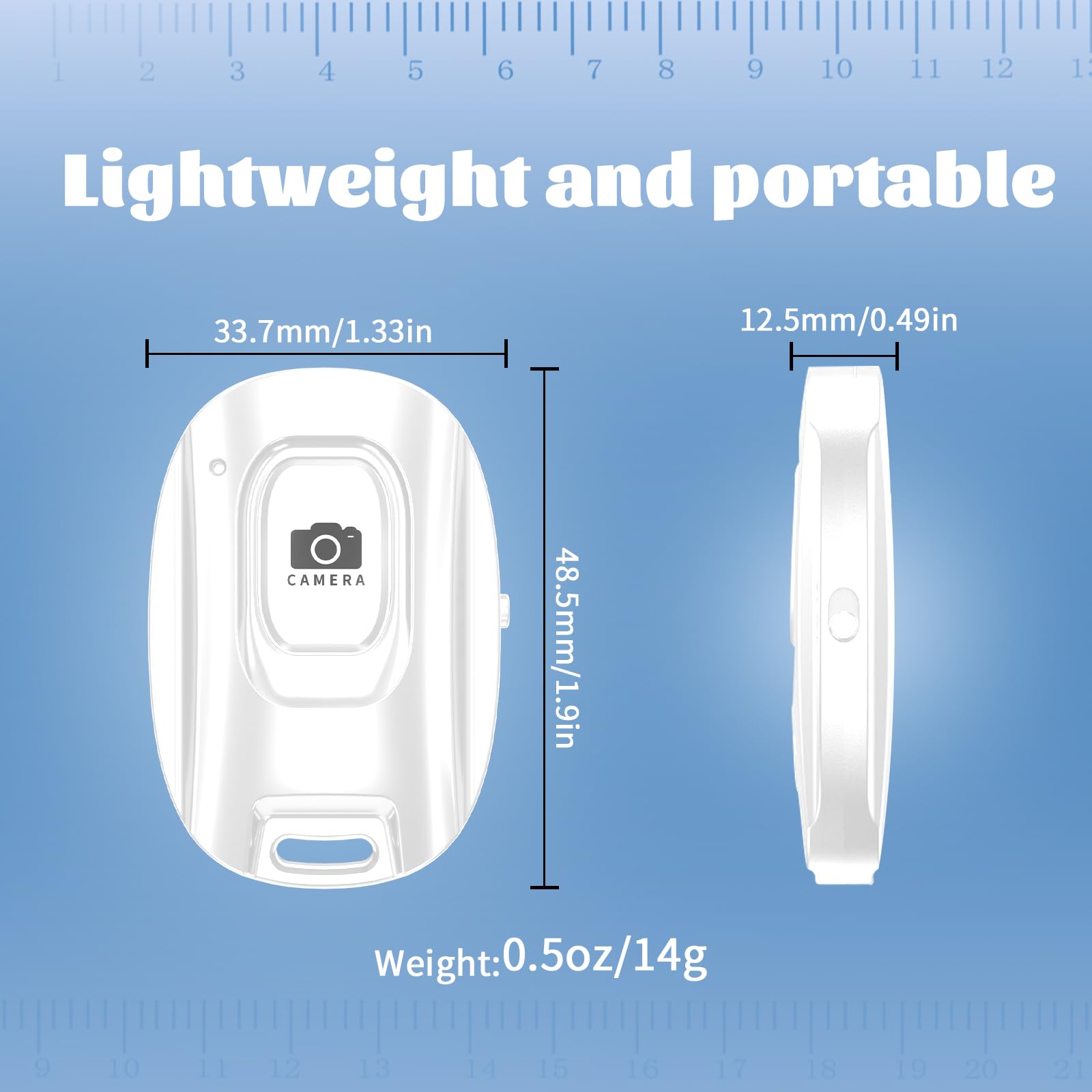 Mairan Rechargeable Wireless Camera Remote Shutter For Iphone And Android Smartphones, Bluetooth Phone Remote Control,Selfie But