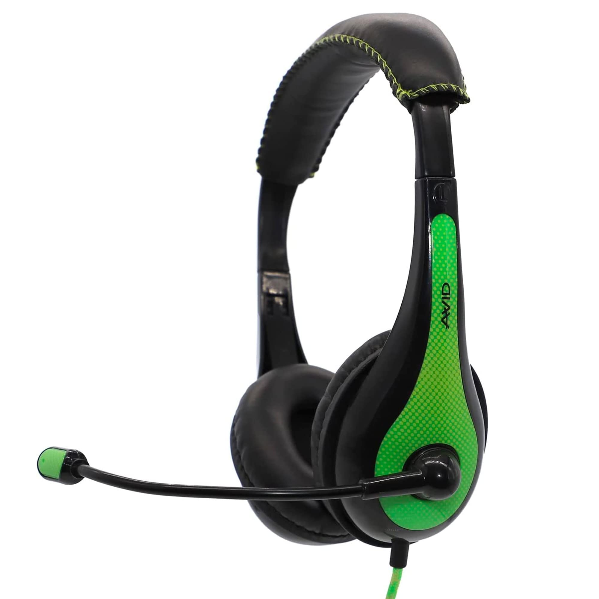 Avid Products Ae-36 Headset In Green With Adjustable Boom Microphone For School, Classroom, Education, Testing And Assessment (5