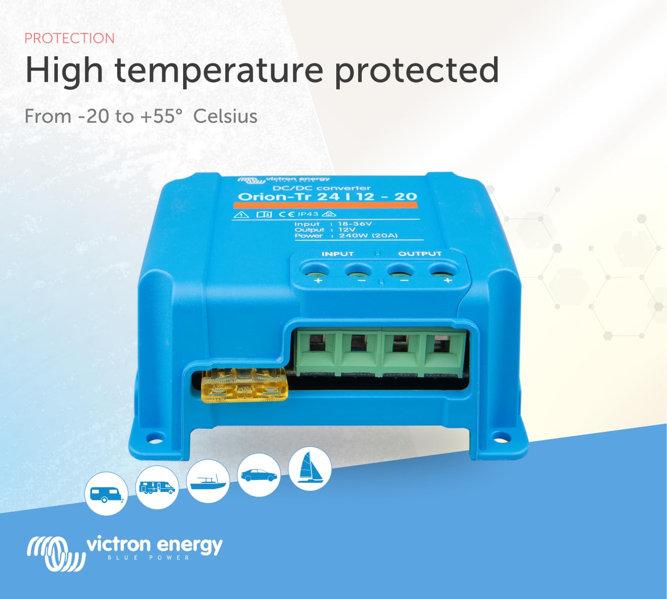 Victron Energy Orion Tr Dc To Dc Converter   24/12 Volt 20 Amp 240 Watt   Ip43 Protected   For Dual Battery Systems   Non Isolat