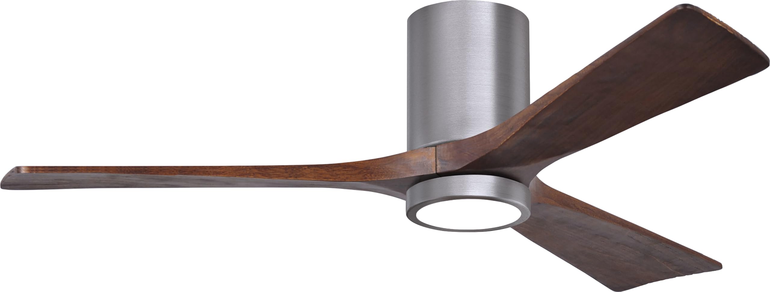 Matthews IR3HLK-BP-WA-52 Irene 52 Indoor/Outdoor Damp Rated 52 Flush Mount Ceiling Fan with LED Light and Remote & Wall Control,