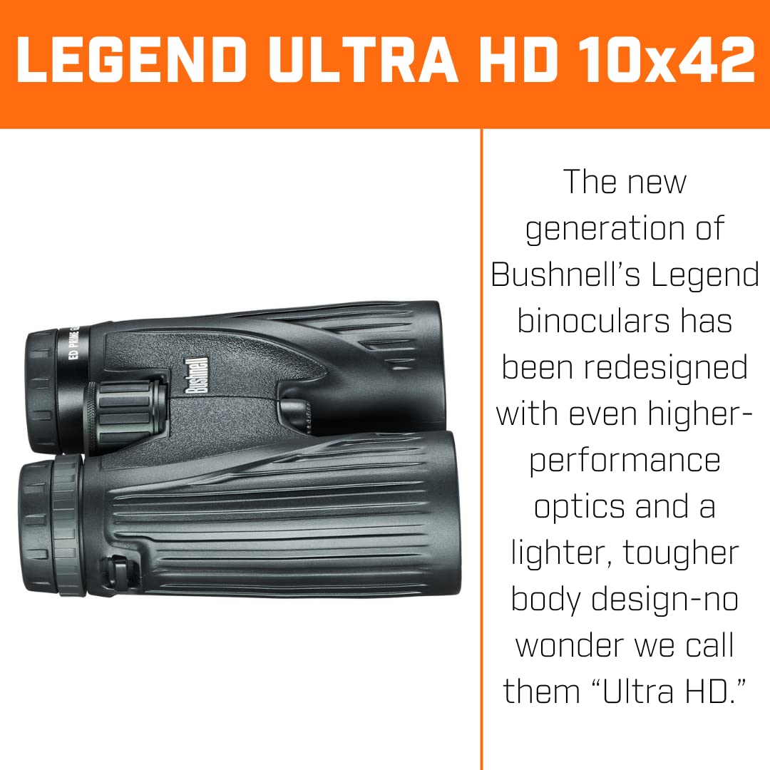 Bushnell Legend Ultra Hd 10X 42Mm Roof Prism Binocular