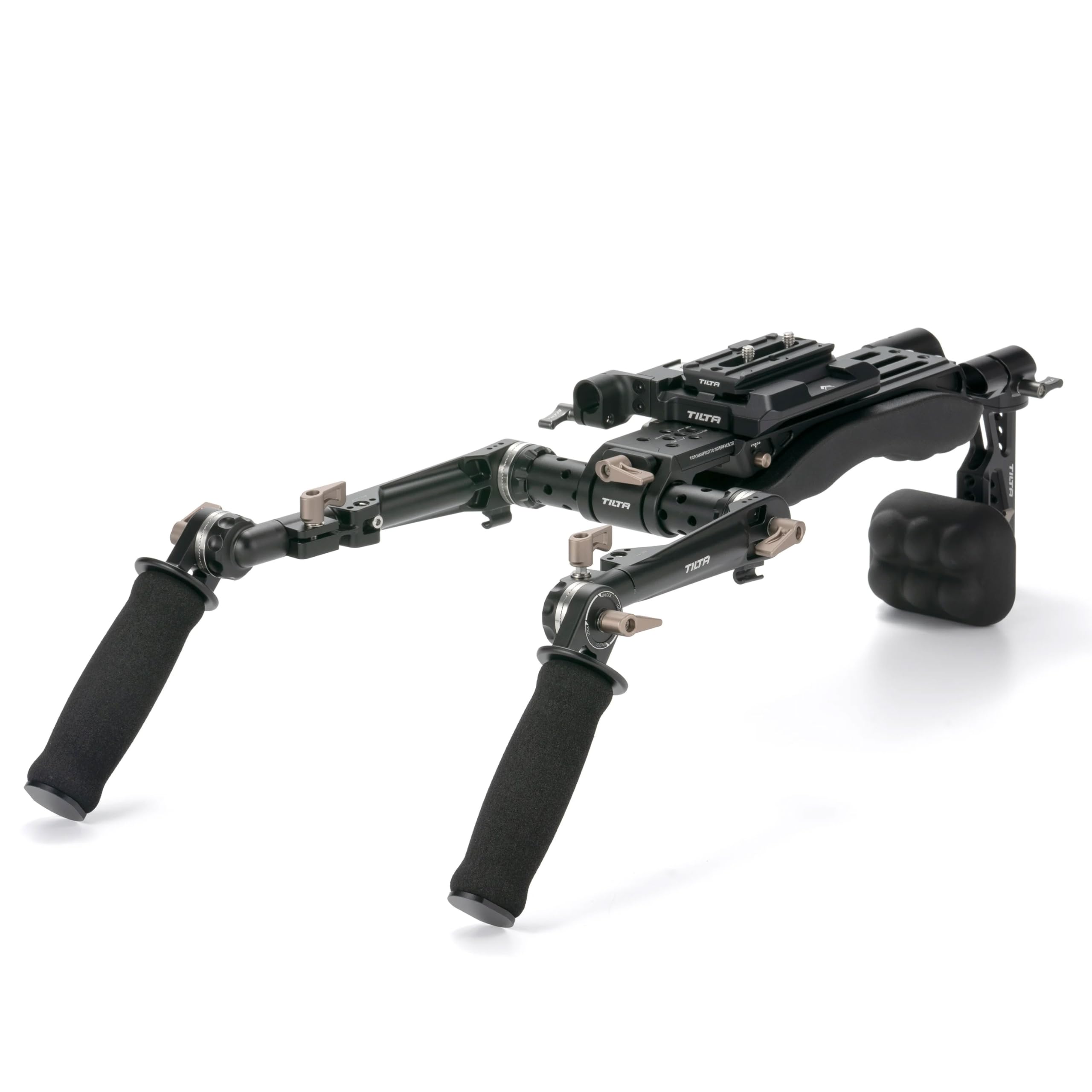 Tilta Lightweight Shoulder Rig | Foldable | Aviation Grade Aluminum Alloy | Dual Quick Release | 15Mm Rod Mount/Nato Rail Adapte