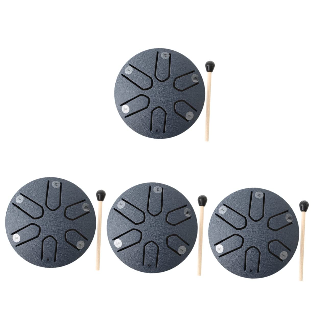 Excluzo 4 Sets Ethereal Drum Tool Set Toy Panderetas Para Nios Kids Educational Toys Small Tongue Drum Steel Percussion Tongue D