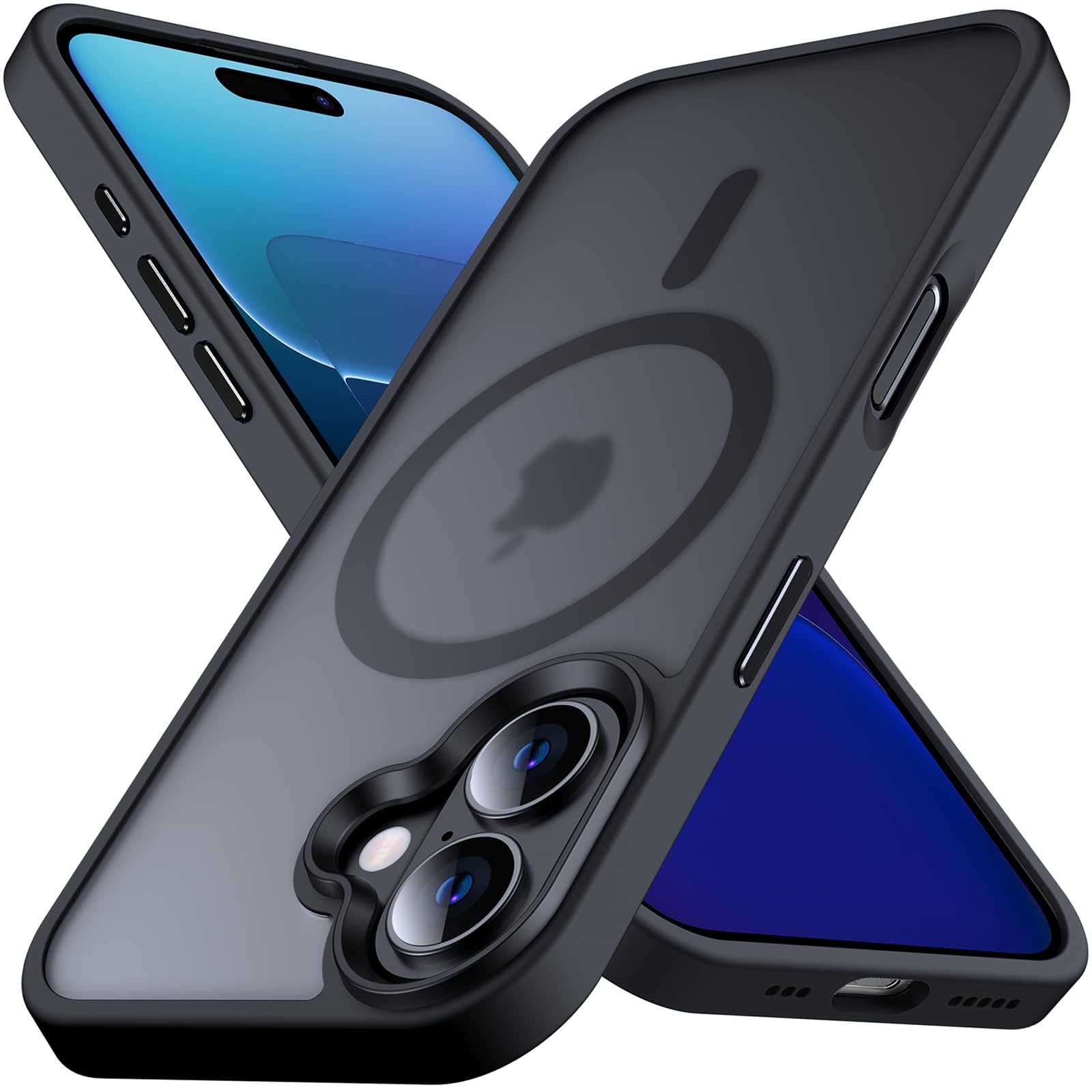 Anqrp Magnetic Shockproof for iPhone 16 Case, [Fit for MagSafe] [Military-Grade Drop Tested] Soft Silicone Slim Anti-Scratch Cas
