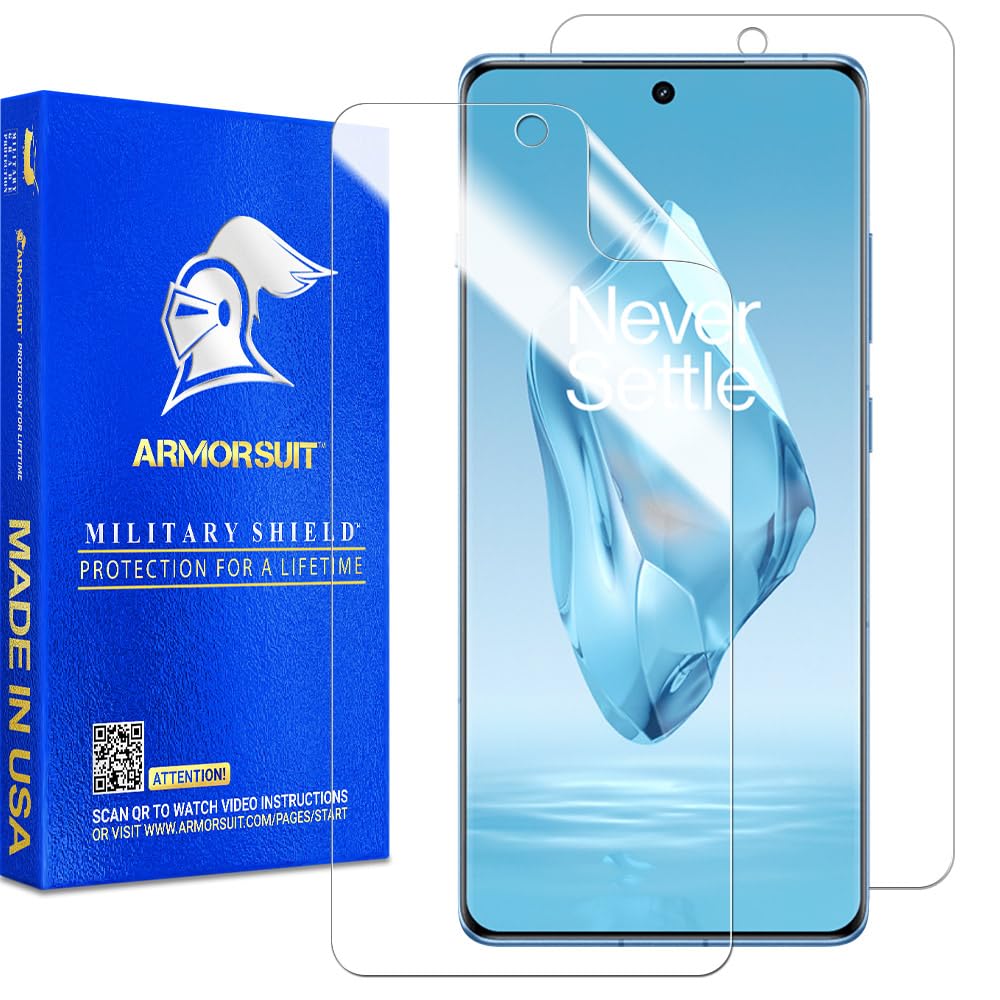 Armorsuit 2 Pack For Oneplus 12R Screen Protector (6.78'') Case Friendly Militaryshield Hd Clear Film   Made In Usa
