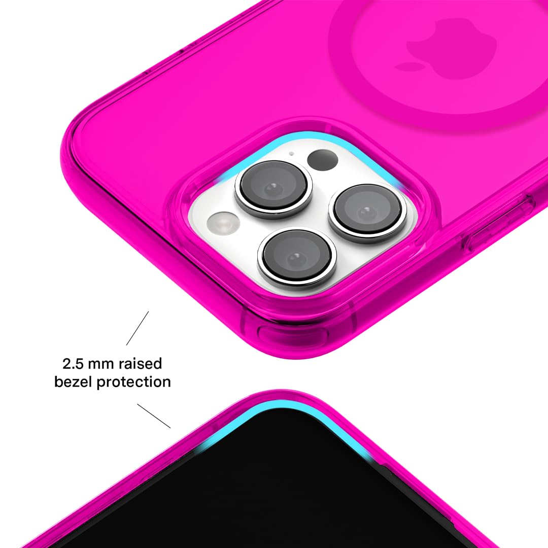 Velvet Caviar For Iphone 16 Pro Case Neon Hot Pink [8Ft Drop Tested]   Protective Clear Colorful Cases For Women