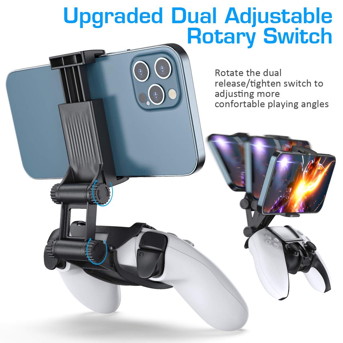 Oivo Ps5 Controller Phone Mount Clip, Mobile Gaming Clip Cell Phone Stand Holder Replacement For Playstation 5 Dualsense Control