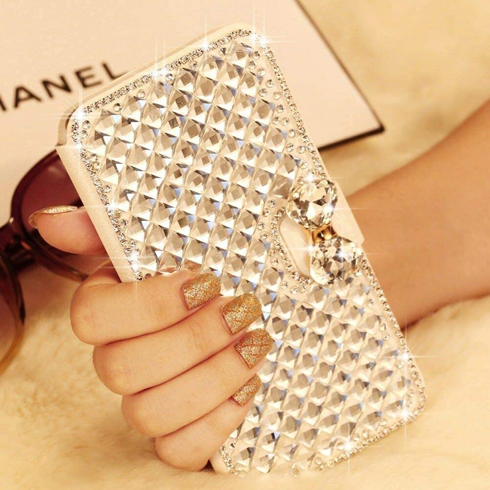 Shinyzone Compatible With Samsung Galaxy A13 5G Bling Wallet Case For Woman Stylish Diamond Pu Leather Flip Folio Stand Case Wit