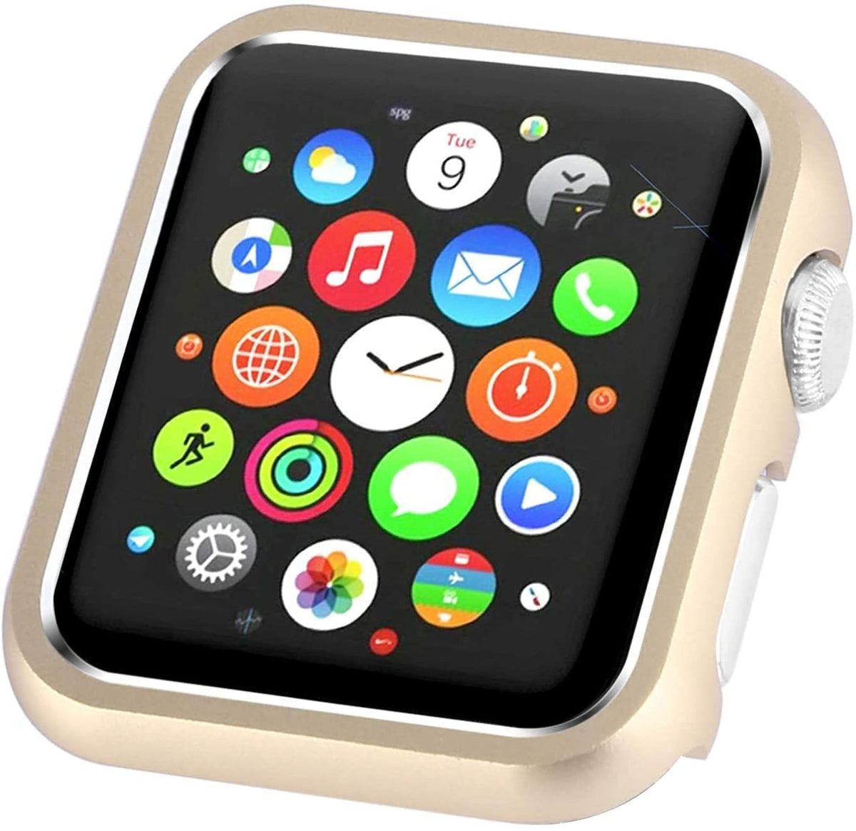 Leotop Compatible With Apple Watch Case 45Mm, Compatible Iwatch Bumper Metal Protective Cover Aluminum Frame Bling Shiny Protect