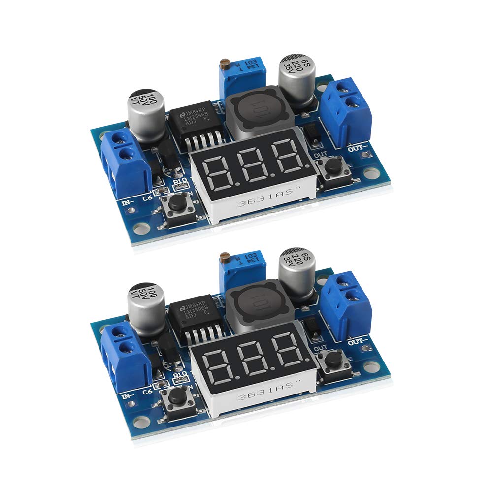 2Pcs Lm2596 Adjustable Voltage Regulator 4.0 40V To 1.25 37V Dc 36V To 24V To 12V To 5V Variable Volt Power Supply Car Motor Buc