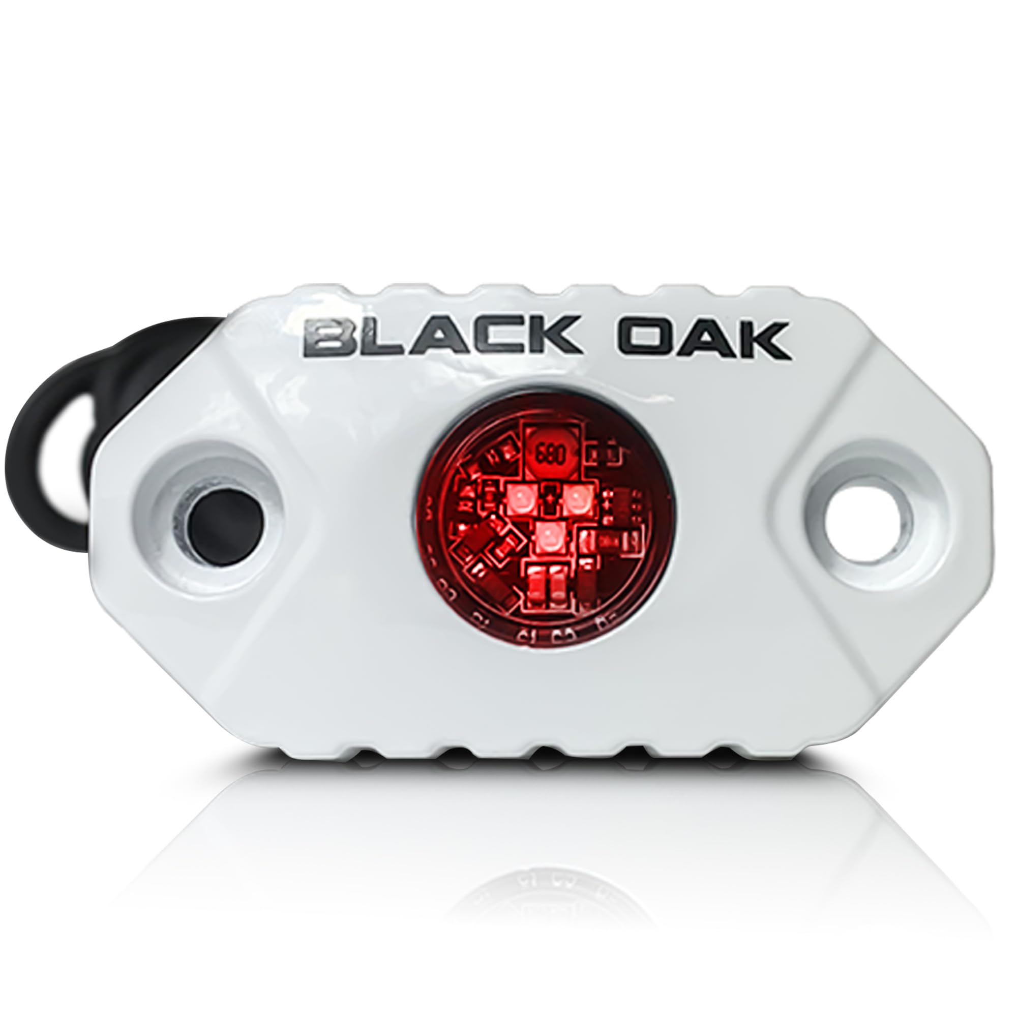 Black Oak Rock Accent Light - Red Leds - White Housing,WBHOMB0BBSMFSLG