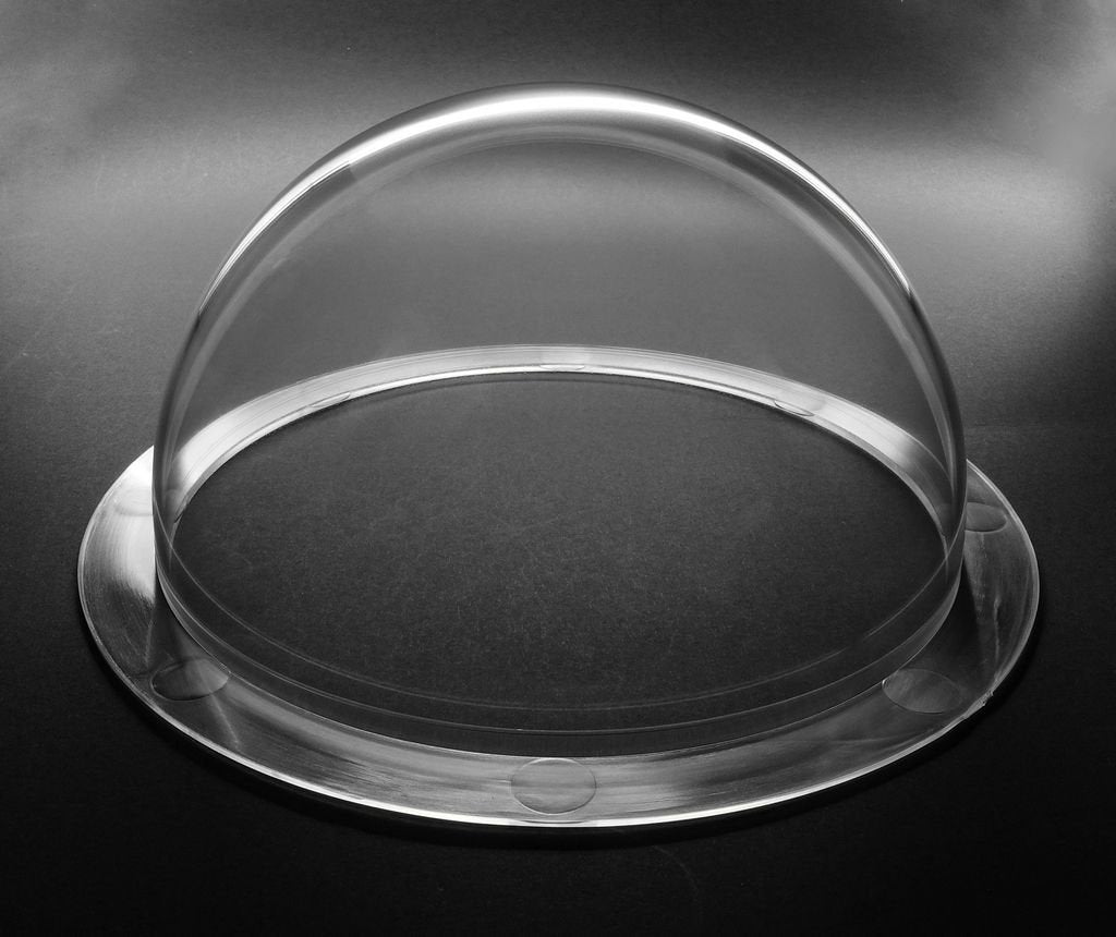 Ricrrover Diameter 6 Inch/150Mm W/4 Holes Clear Acrylic Dome Flange Clear Plastic Hemisphere Indoor/Outdoor Cctv Replacement Cle