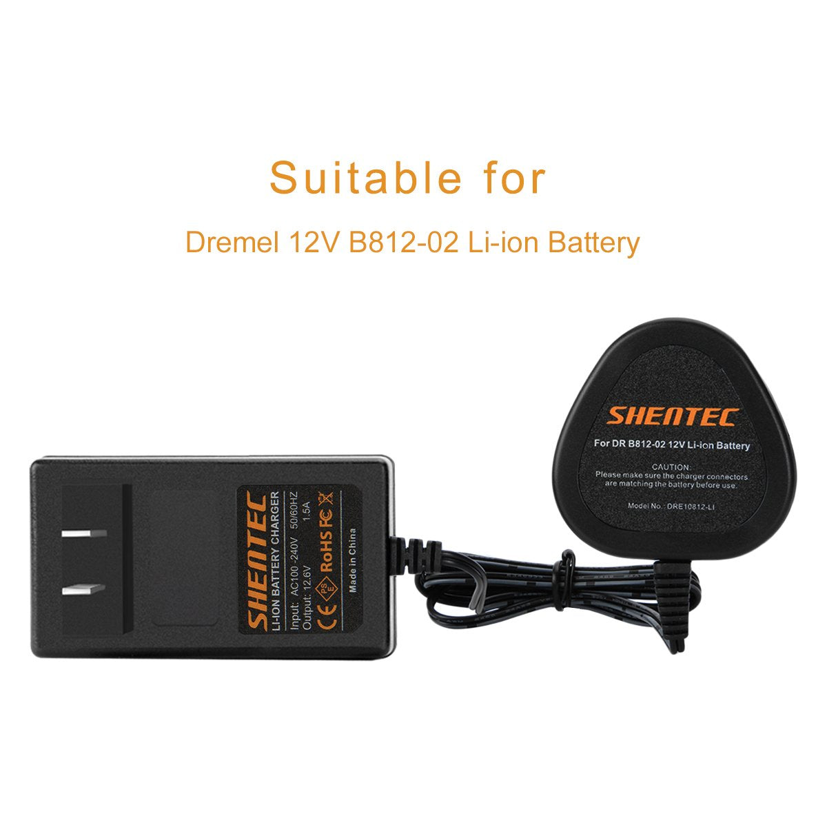 Shentec 12V Li Ion Battery Charger Compatible With Dremel 12V 8200 8220 8300 B812 02 B812 03 Battery(Not For Ni Mh/Ni Cd Battery