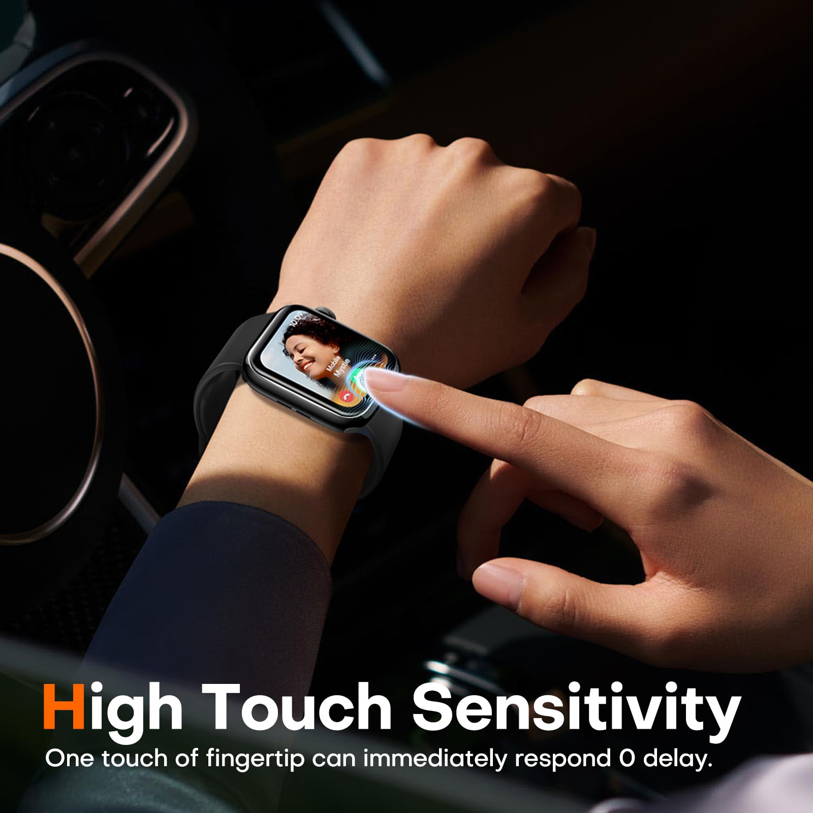 L?K 8 Pack For Apple Watch Series 10 Screen Protector 46Mm  Self Healing Tpu Screen Protector, Anti Scratch 0 Bubble, Hd Touch S