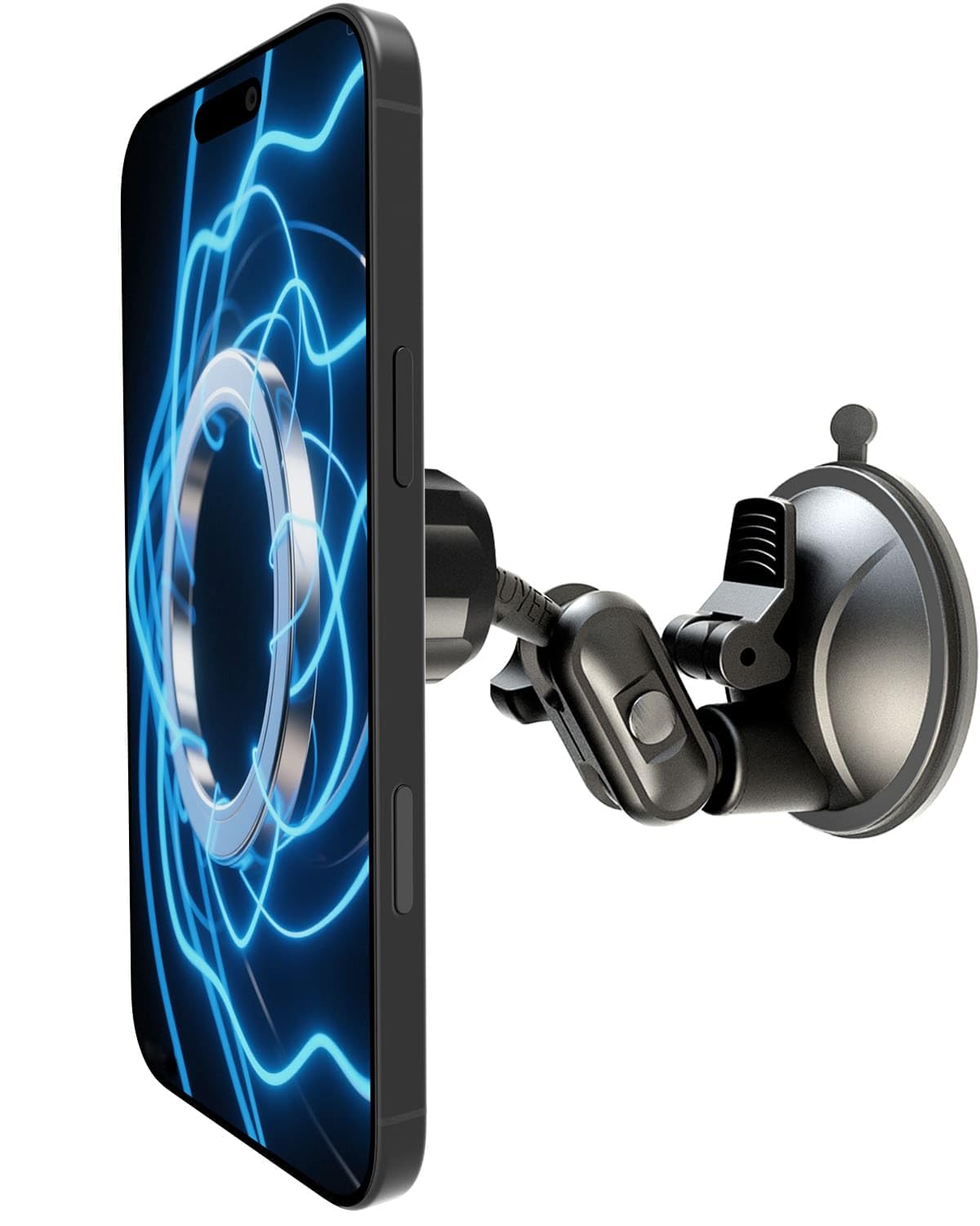 Quyee For Magsafe Universal Magnetic Phone Holder, Multi-Directional Dual 360 Degree Rotating Suction Cup Phone Wall Mount, Tikt