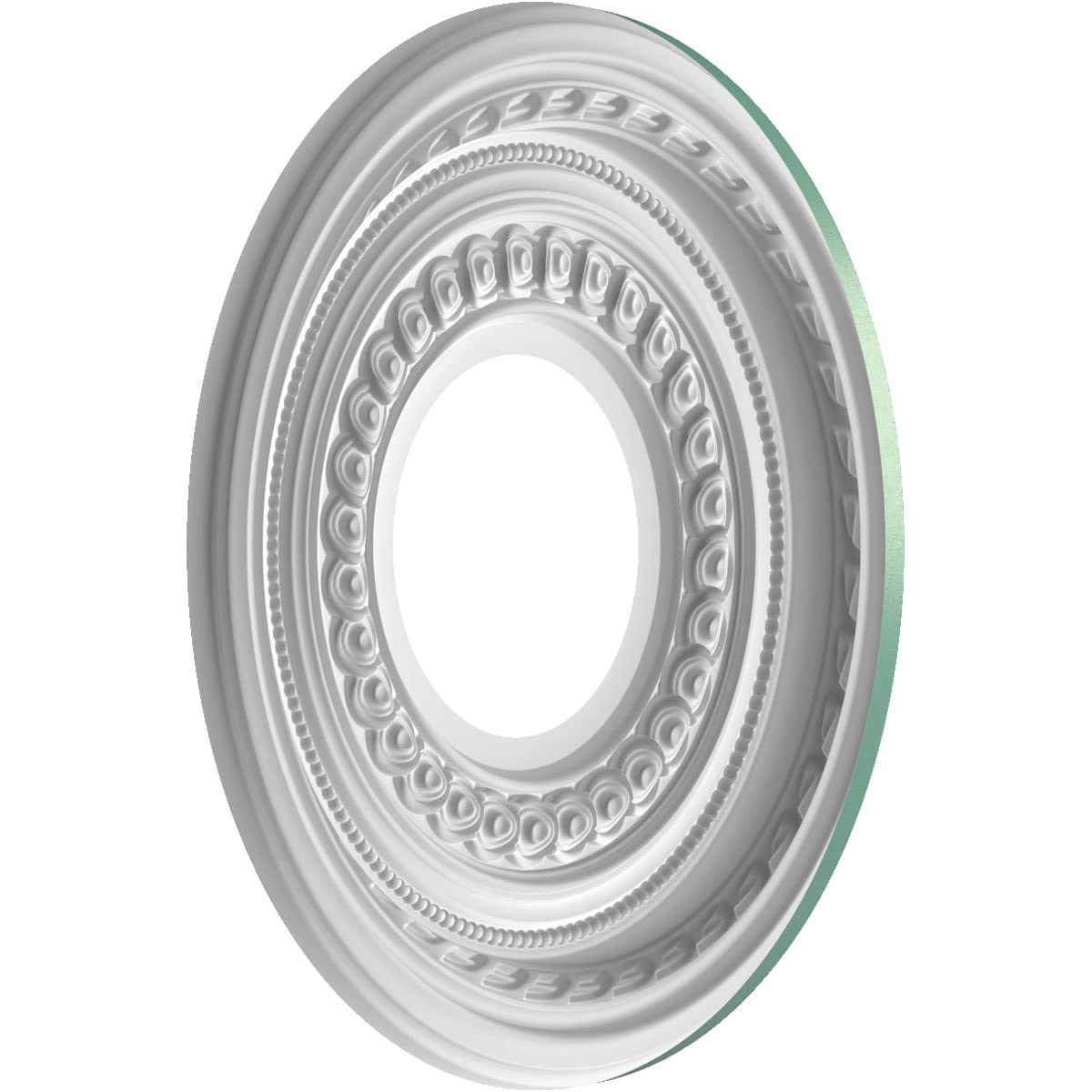 Ekena Millwork Cmp10Cofsm Cole Thermoformed Pvc Ceiling Medallion (Fits Canopies Up To 4 1/4''), 10''Od X 3 1/2''Id X 3/4''P, Un
