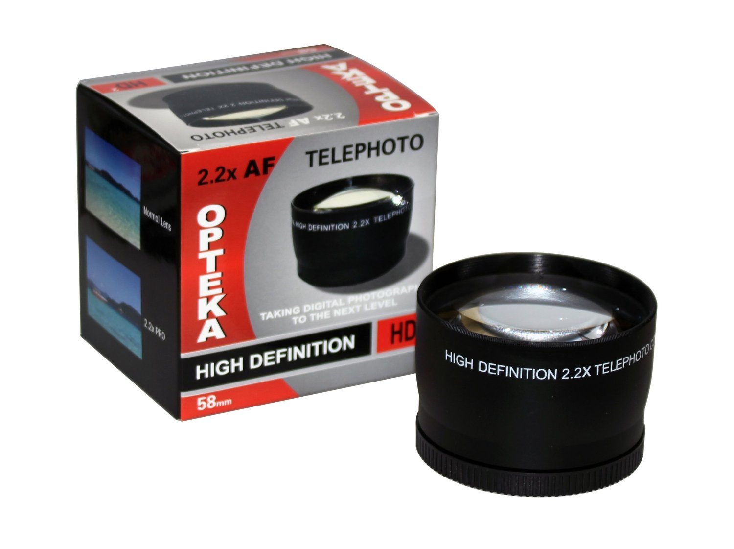 Opteka .43X High Definition Wide Angle With Macro & 2.2X Telephoto Lens Kit For Nikon 18 55Mm, 24Mm, 28Mm, 35Mm, 40Mm, 50Mm, 55