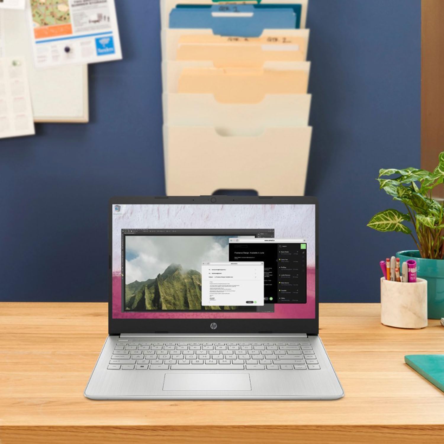 Hp Portable Laptop, 14 Hd Display, Intel Quad-Core (4 Core) Processor, 8Gb Ram, 128Gb Ssd, Webcam, Hdmi, Sd Card Reader, Wi-Fi,