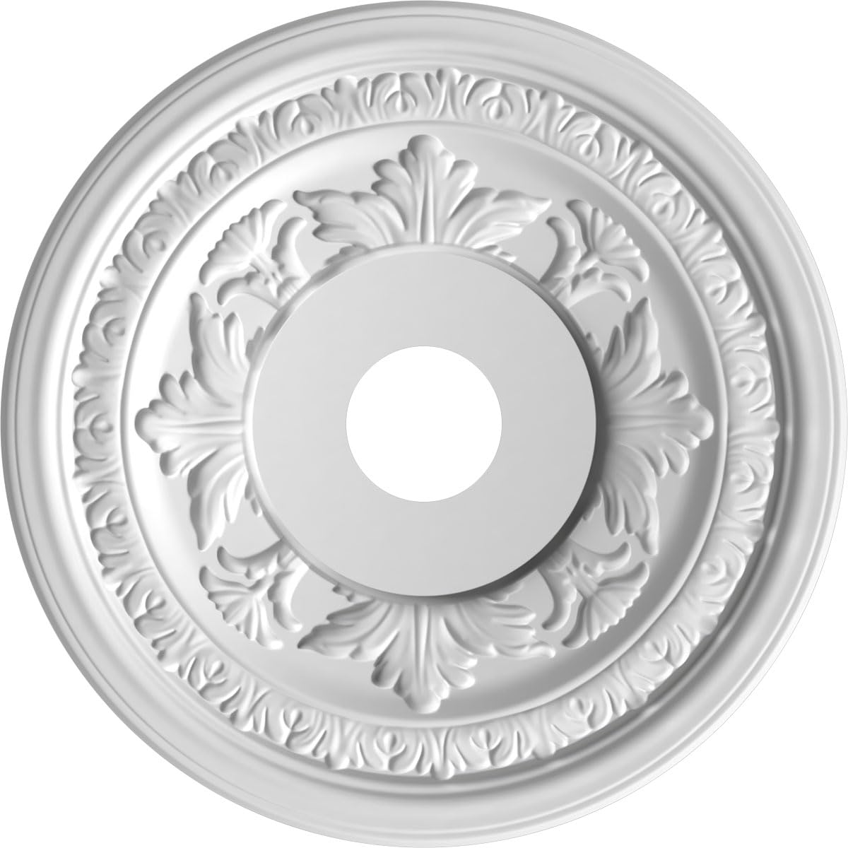19Od X 3 1/2Id X 1P Baltimore Thermoformed Pvc Ceiling Medallion (Fits Canopies Up To 7 3/4), Metallic Dark Bronze