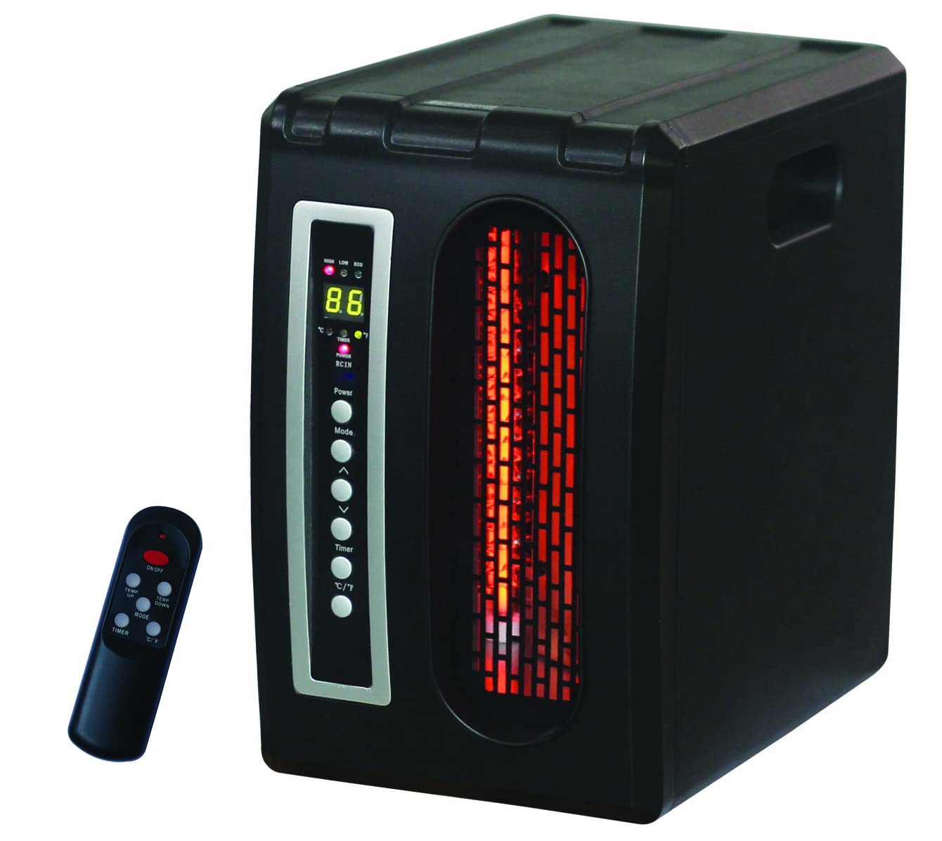Comfort Glow Qde1320 Comfort Heater, Length: 12.8In, Width: 7.5In, Height: 12.4In, Black