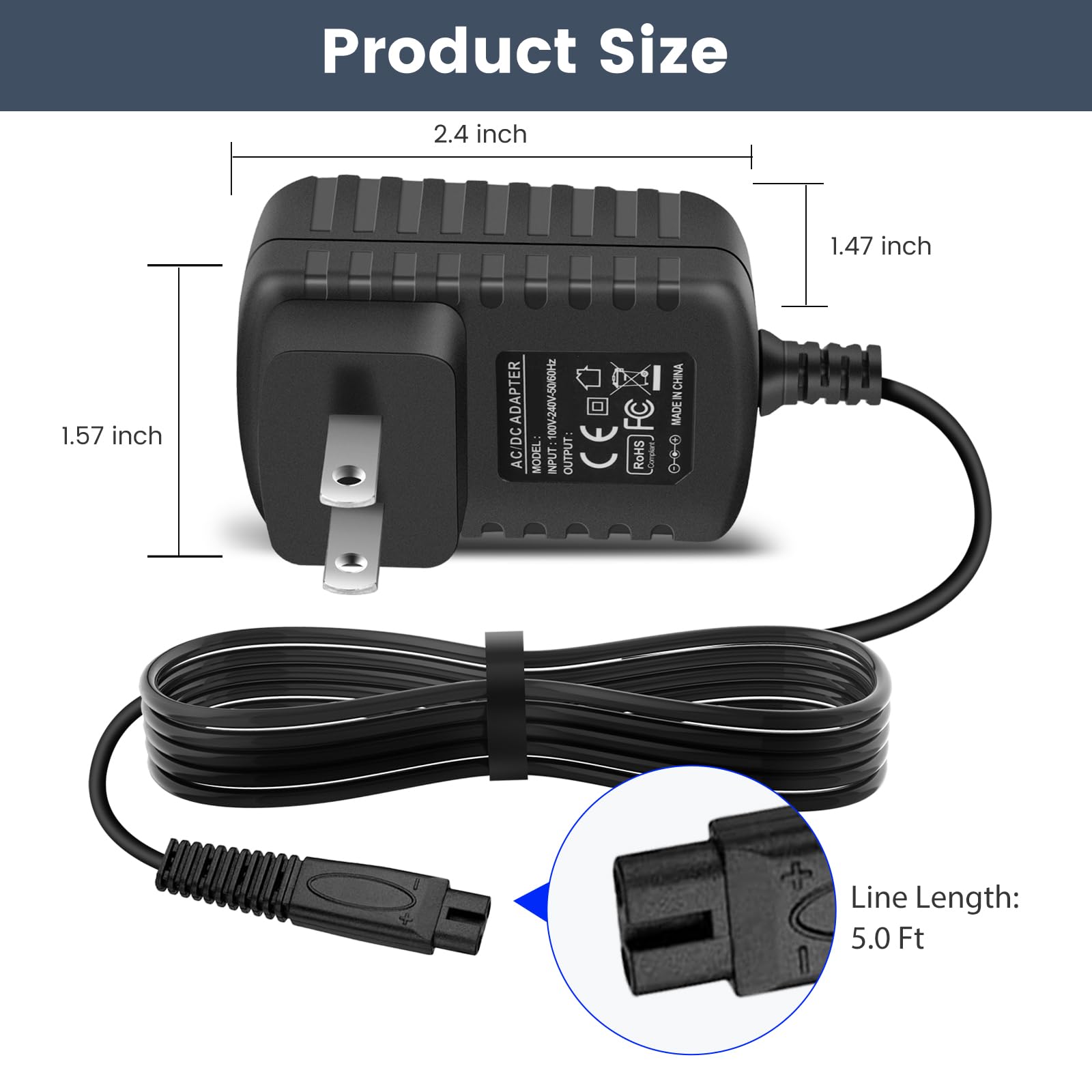 Charger For Andis Profoil Lithium Ts 1 & Ts 2 Shaver For Andis17150 17155 17165 17170 17195 17200 17205 17220 Shaver Quick Recha