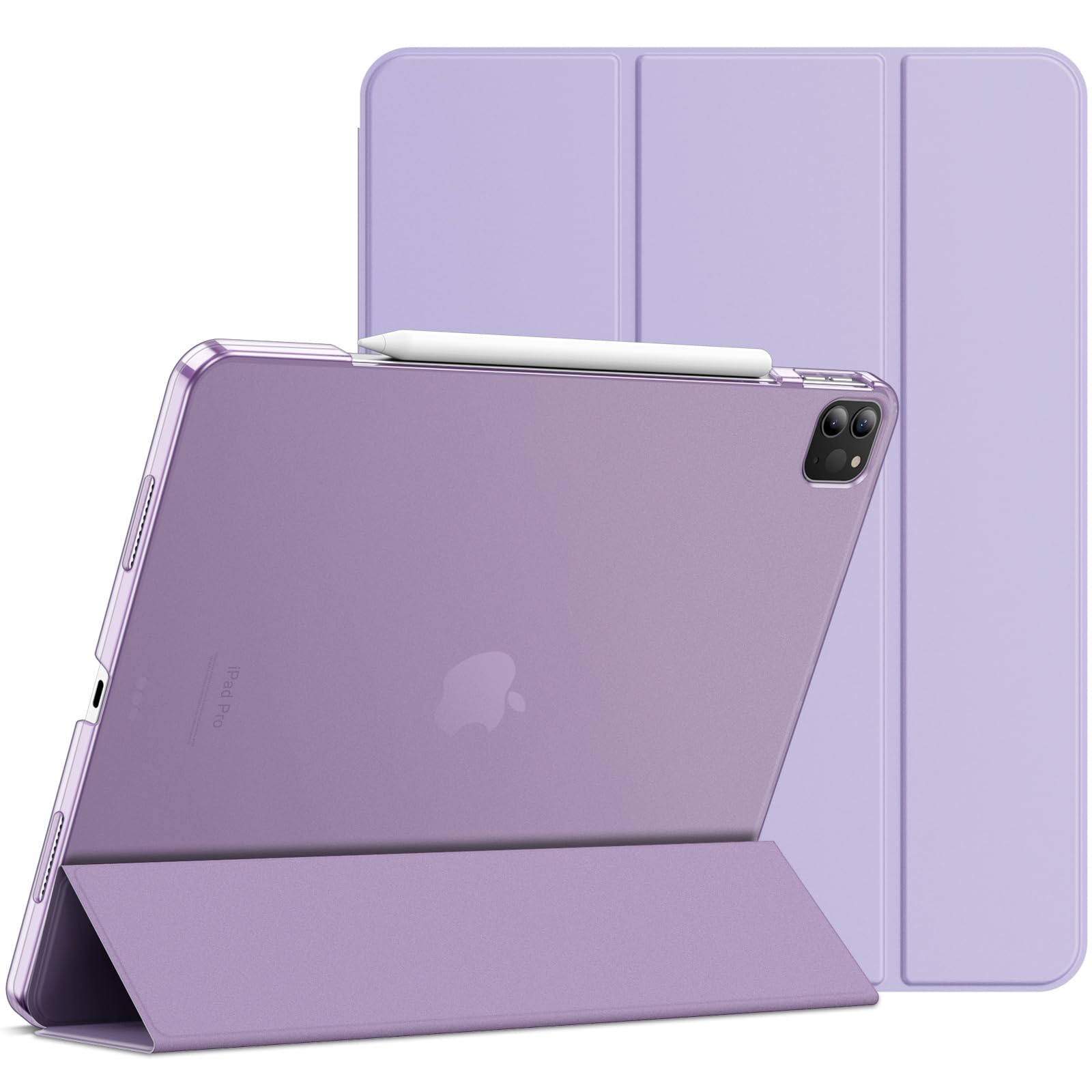 JETech Case for iPad Pro 12.9-Inch (6th/5th Generation, 2022/2021 Model), Slim Stand Hard Back Shell Smart Cover with Auto Wake/