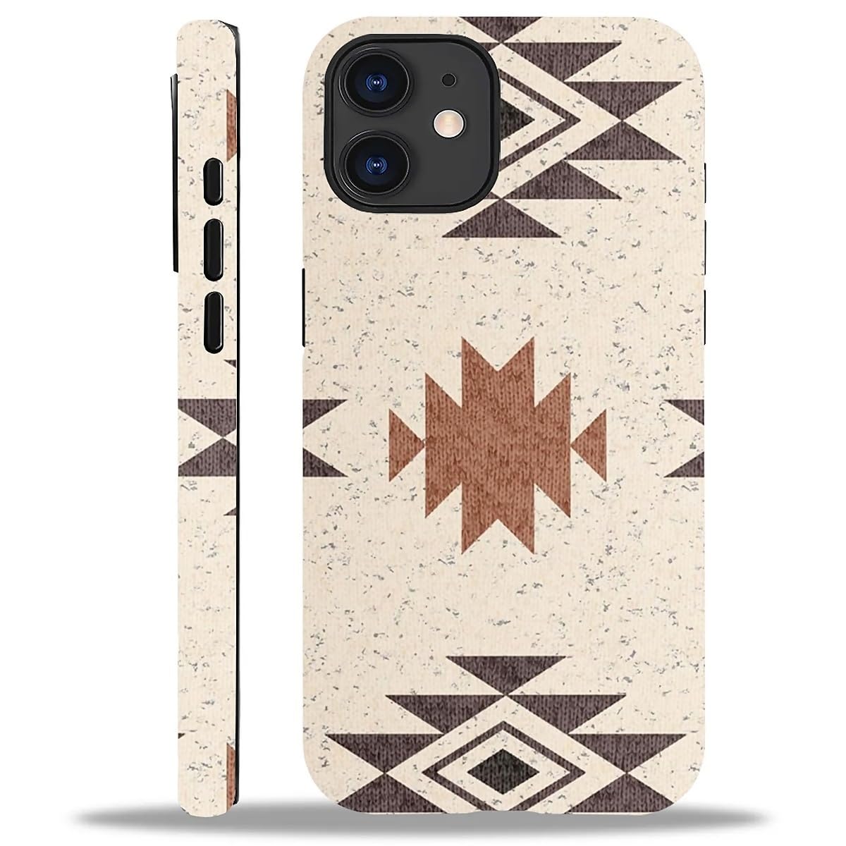 WANKBLC Compatible with iPhone 11 Matte Case, Western Boho Aztec Pattern for Girl Full Body Design Soft Silicone Drop Shock Scra