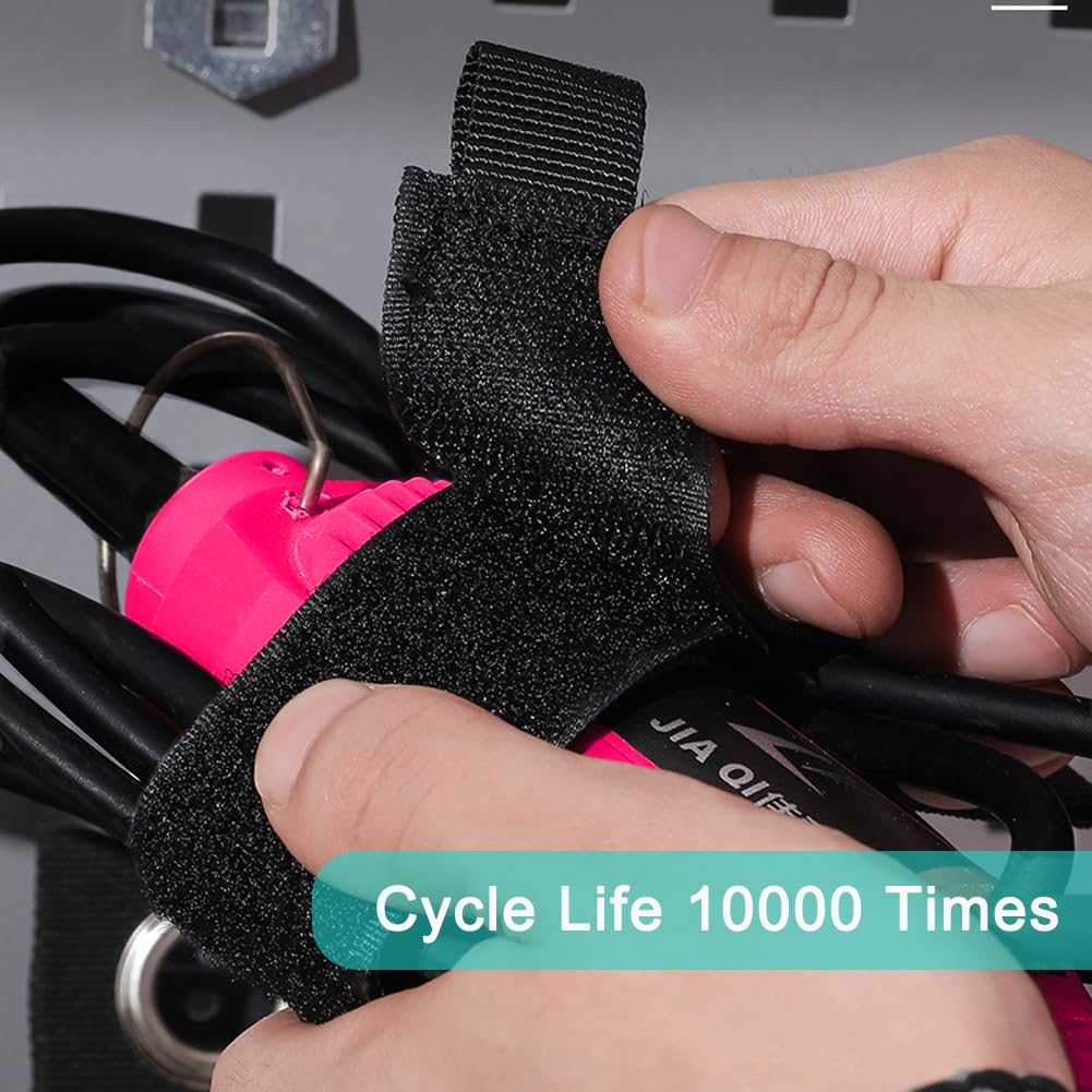 Heavy Duty Storage Straps   9 Pack Hook And Loop Hanging Extension Tool Cord Straps Organizer For Cable Management, Rope, Hoses,