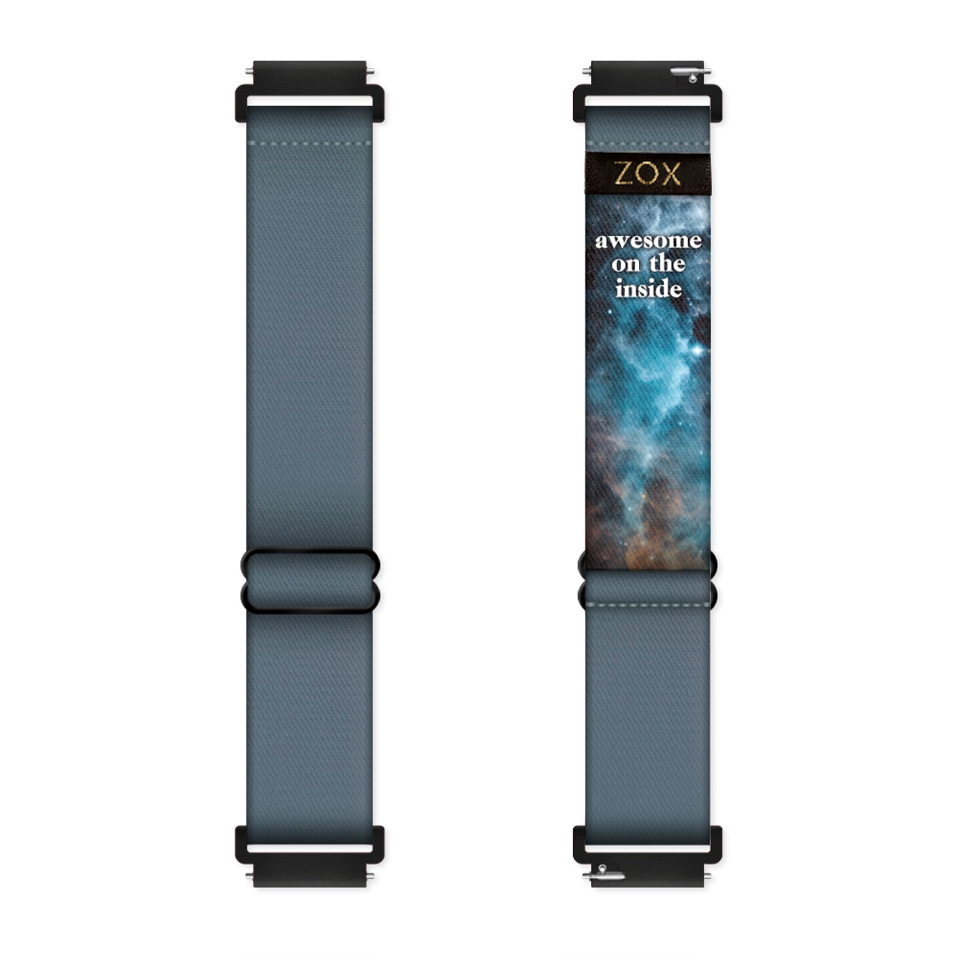 Zox Android Smart Watch Band - Deep Sea Blue | Soft, Adjustable Elastic Band With Motivational Affirmations And Beautiful Artwor
