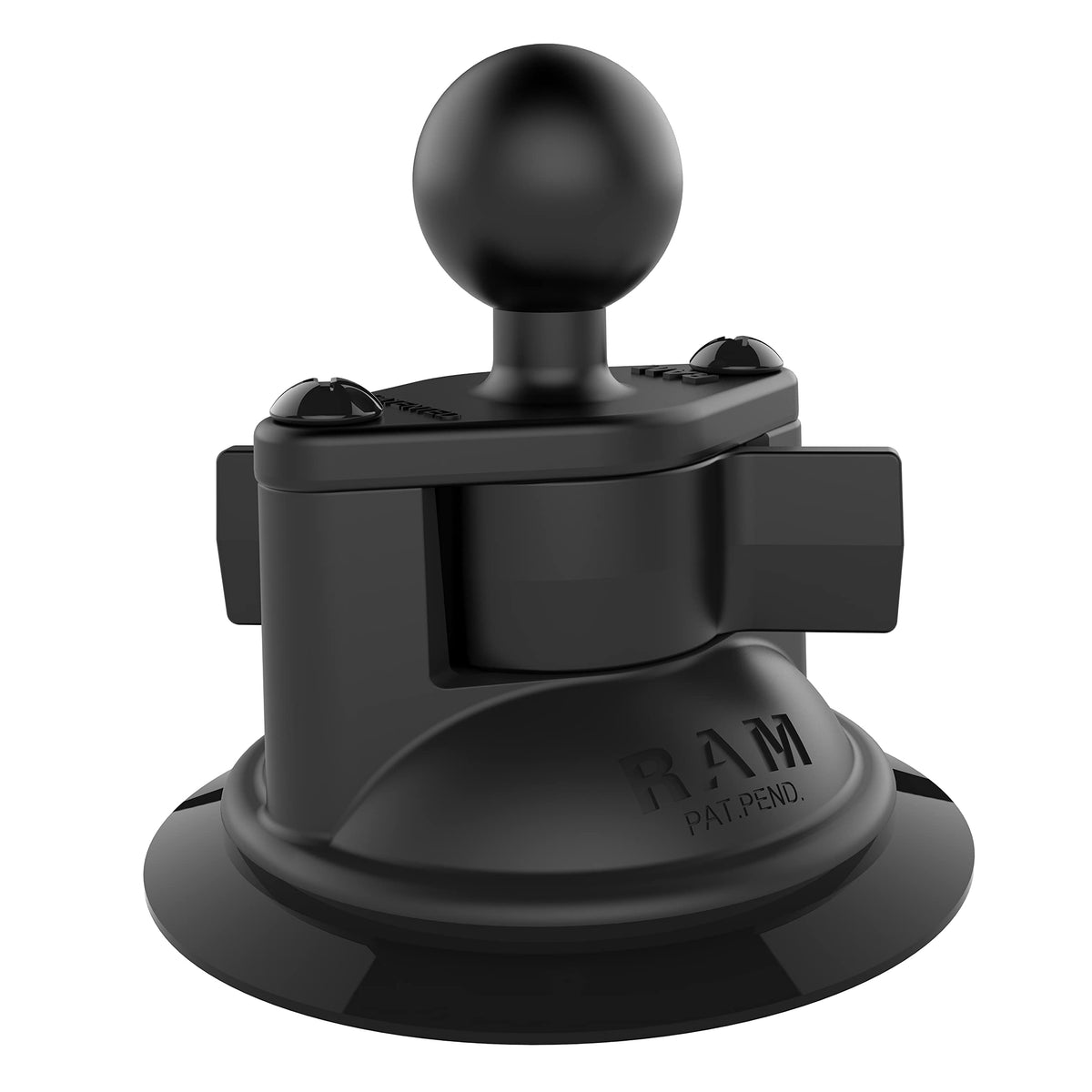 RAM Mounts Twist-Lock Suction Cup Base with Ball RAM-B-224-1U with B Size 1' Ball for Vehicle Windshields