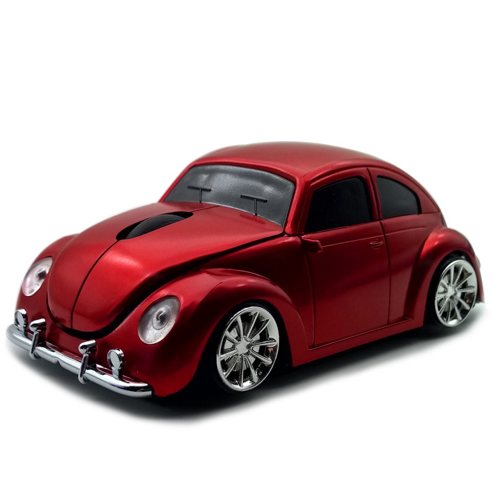 Wireless Mouse, Tdrtech Cool Sports Car Shaped Mouse 2.4Ghz Optical Gaming Mouse For Computer Pc Notebook Laptop Red