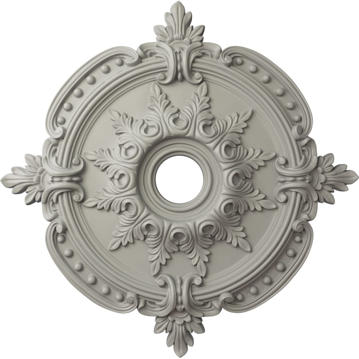 28 3/8OD x 3 3/4ID x 1 5/8P Benson Classic Ceiling Medallion (Fits Canopies up to 6 1/2), Hand-Painted Pot of Cream