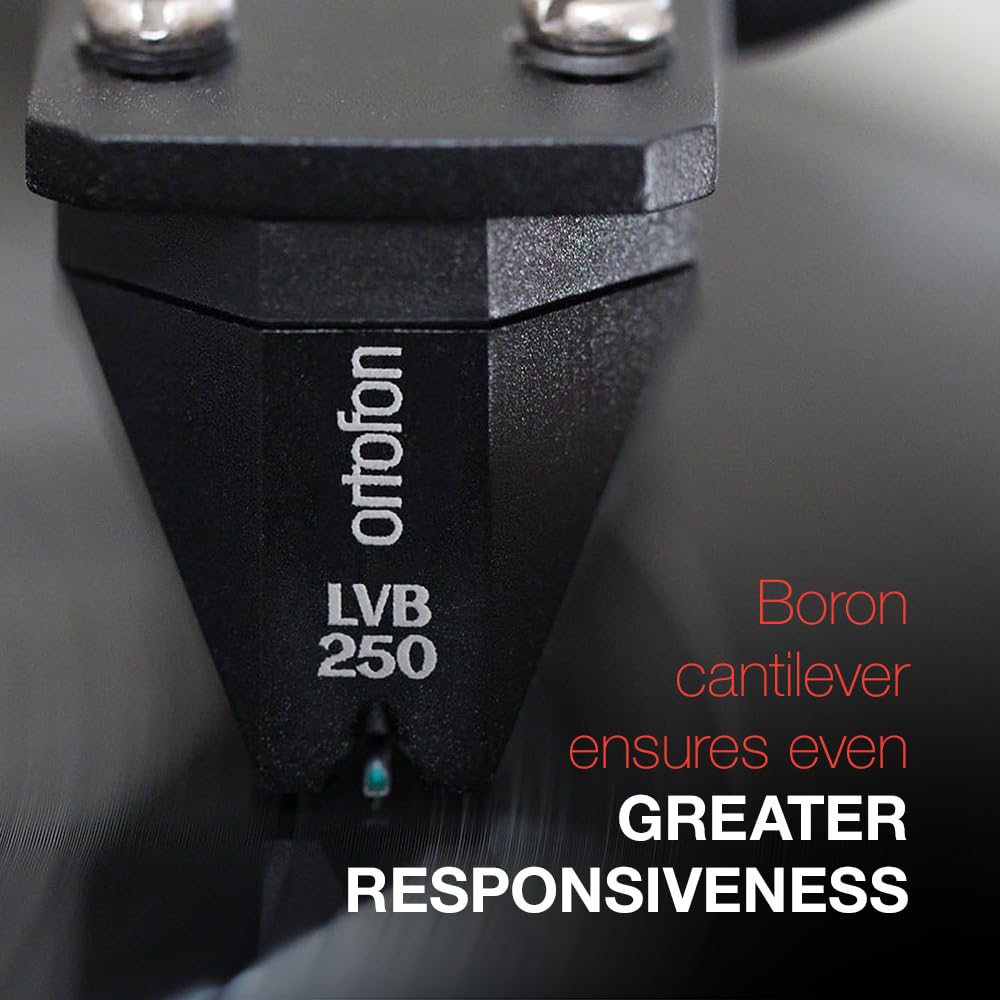 Ortofon 2M Black Lvb Premounted   2M Black Lvb Pickup Mounted On Sh 4 Black Headshell | Easy Mount On S Shaped Tone Arms | Black