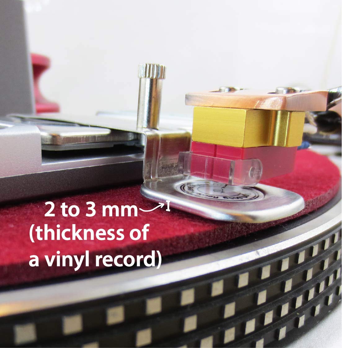 Riverstone Audio Precision Record Level Turntable Stylus Tracking Force Pressure Gauge/Scale 100G, 0.005G Resolution (Silver)