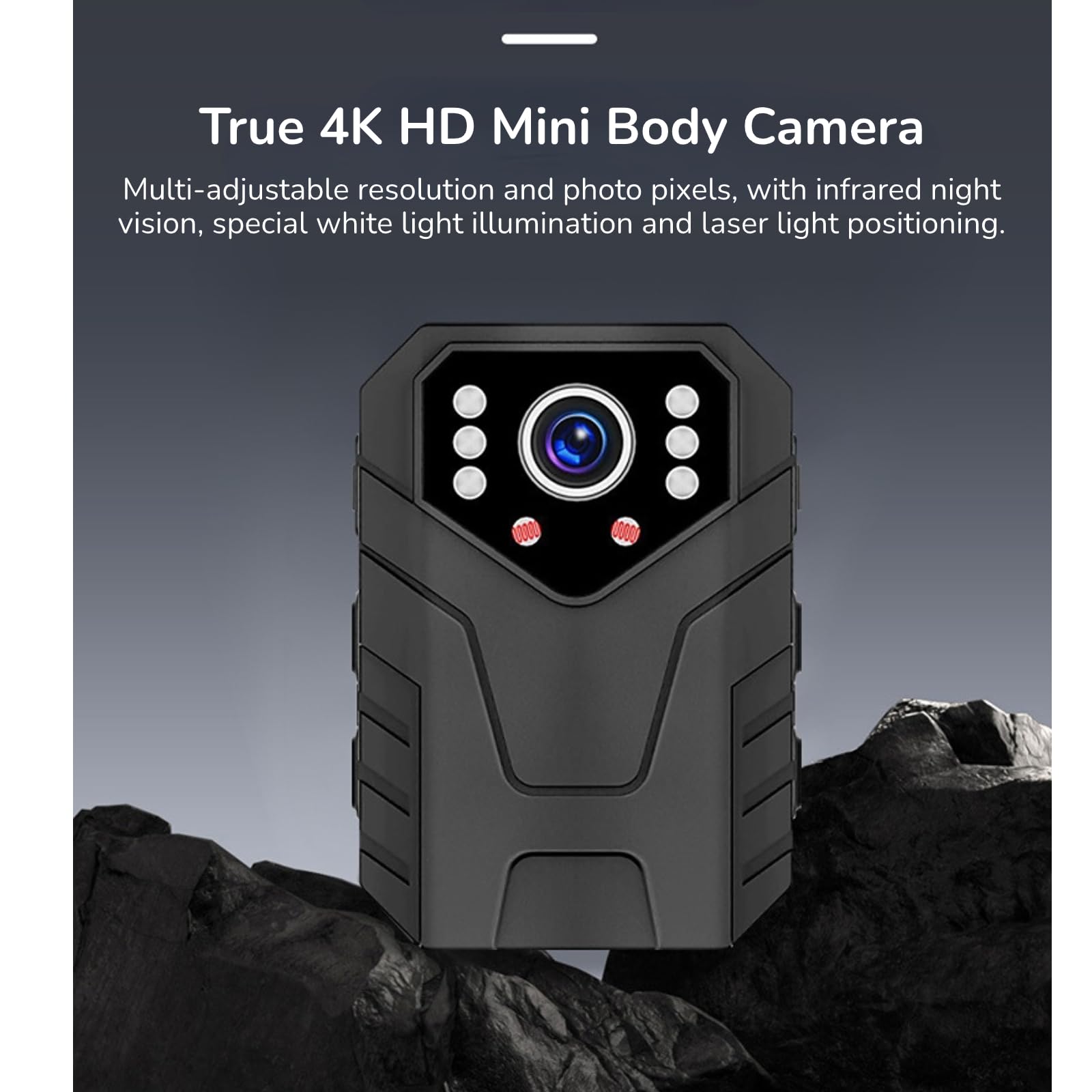 Yoidesu Mini Body Camera With Audio And Video Recording, 4K Body Worn Cam With 180� Rotating Lens, Police Body Cam Wearable Security Cam Hidden Camera For Law Enforcement Guard (Us)